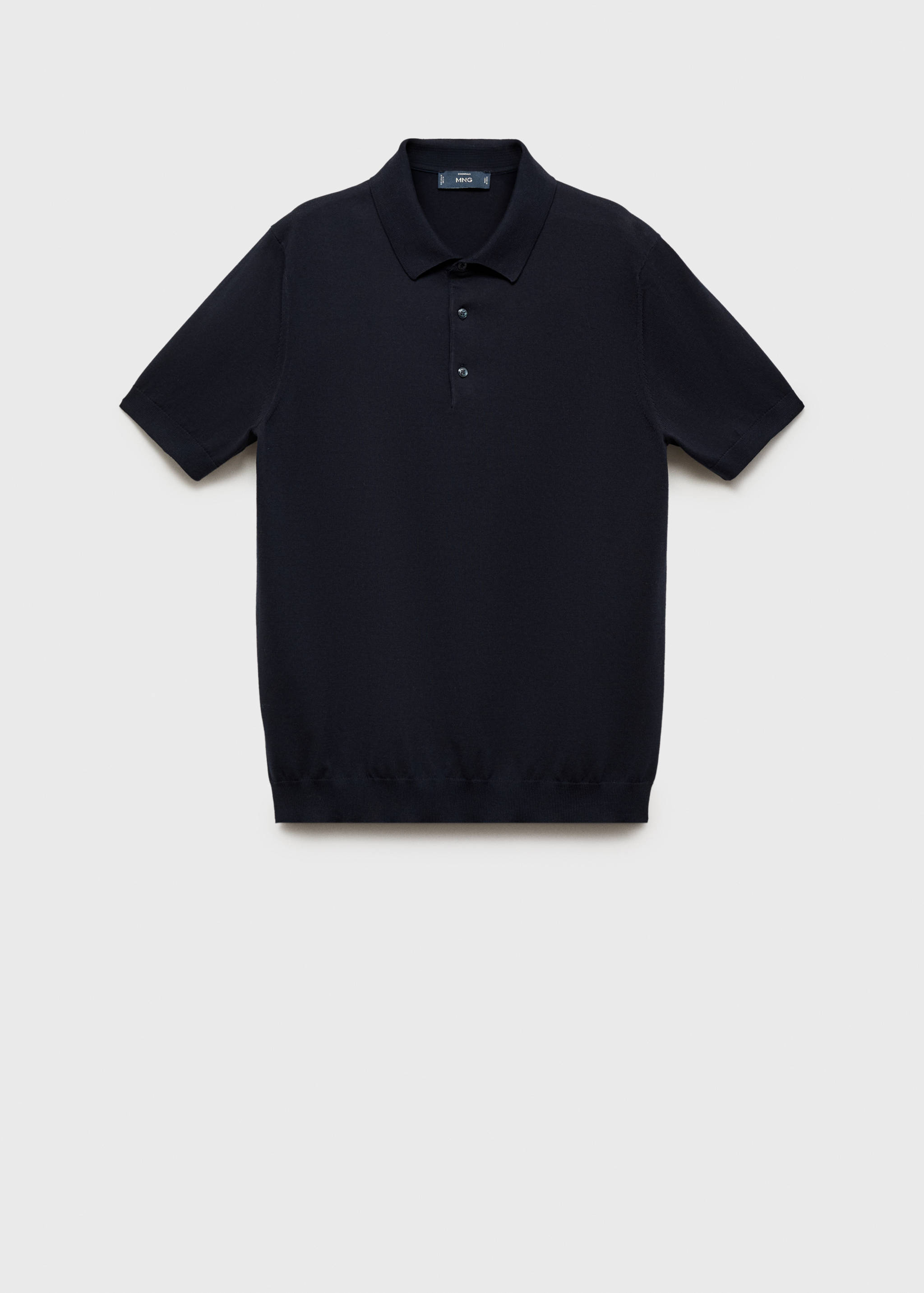 100% cotton fine-knit polo shirt - Article without model