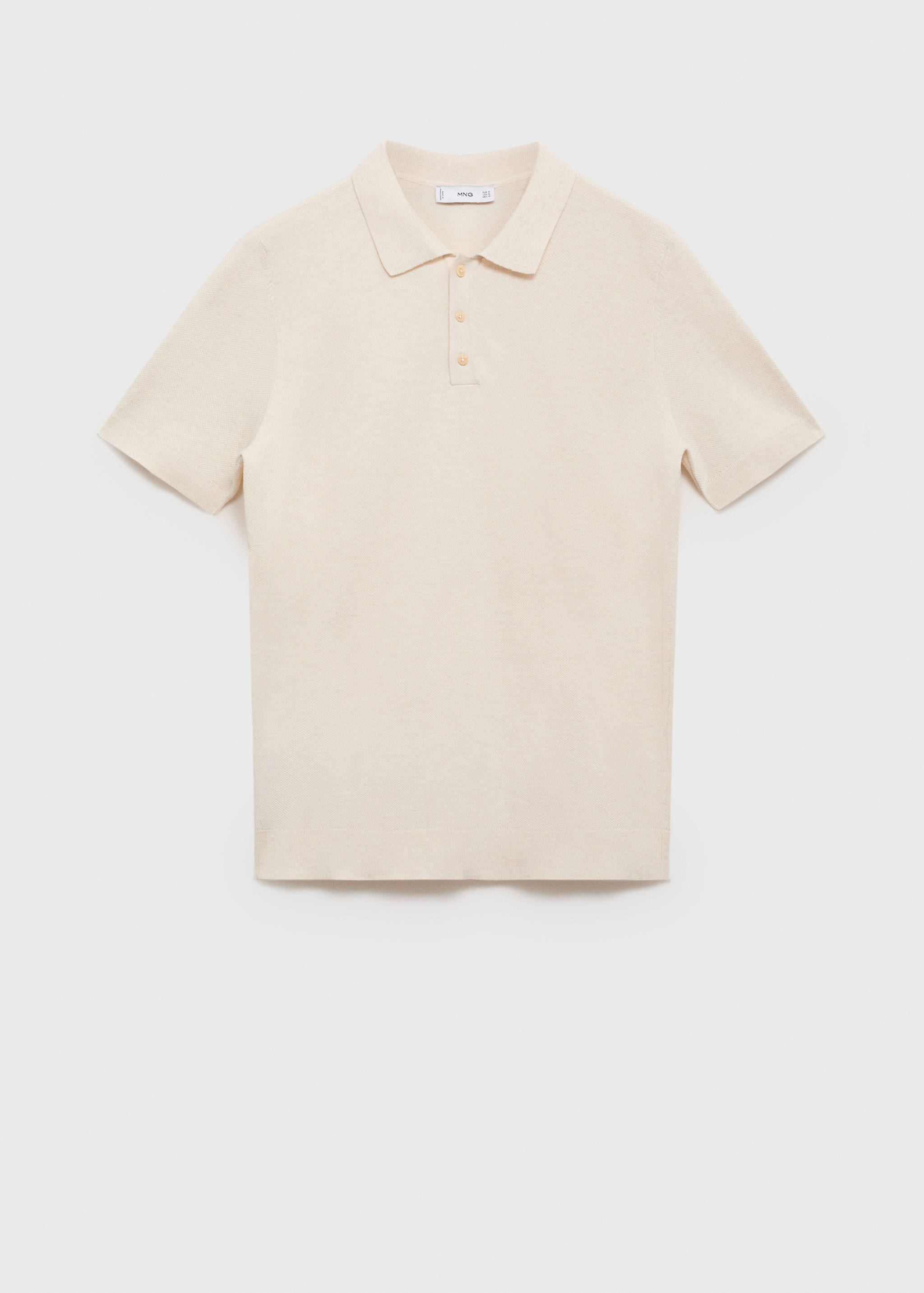 Fine-knit cotton polo shirt - Article without model