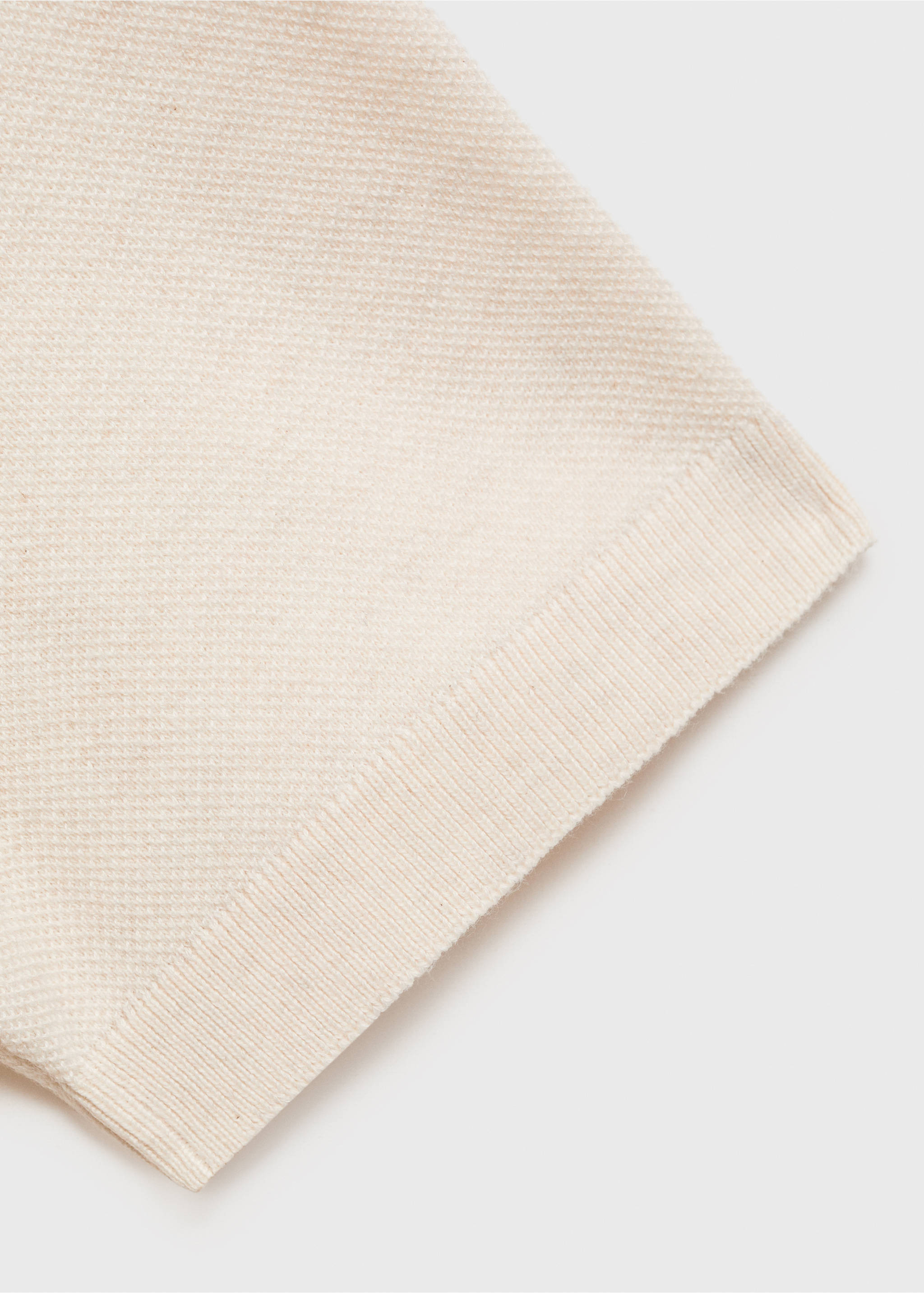 Fine-knit cotton polo shirt - Details of the article 8, Ivory White. Ref: 17031249-00.