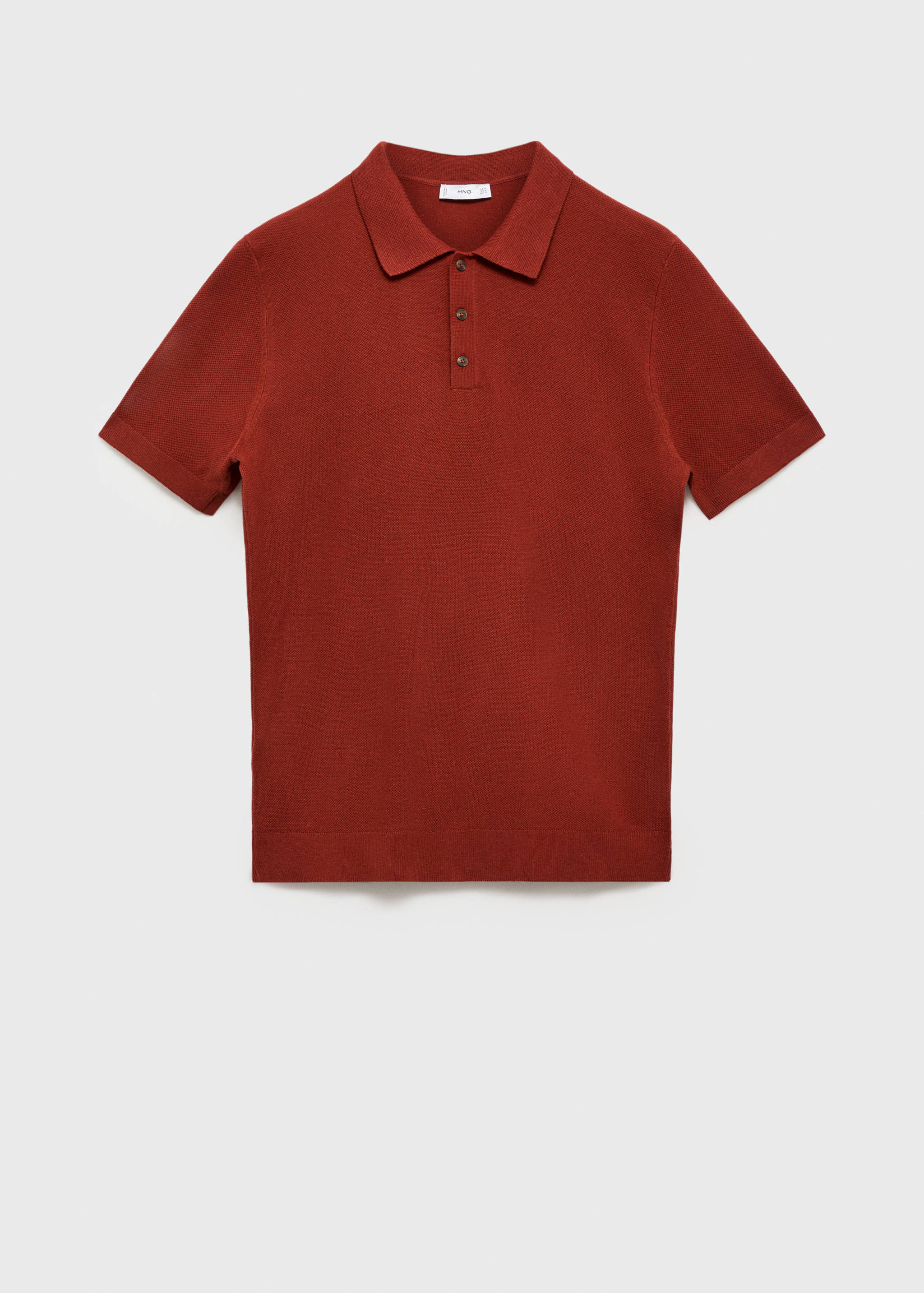 Fine-knit cotton polo shirt - Article without model