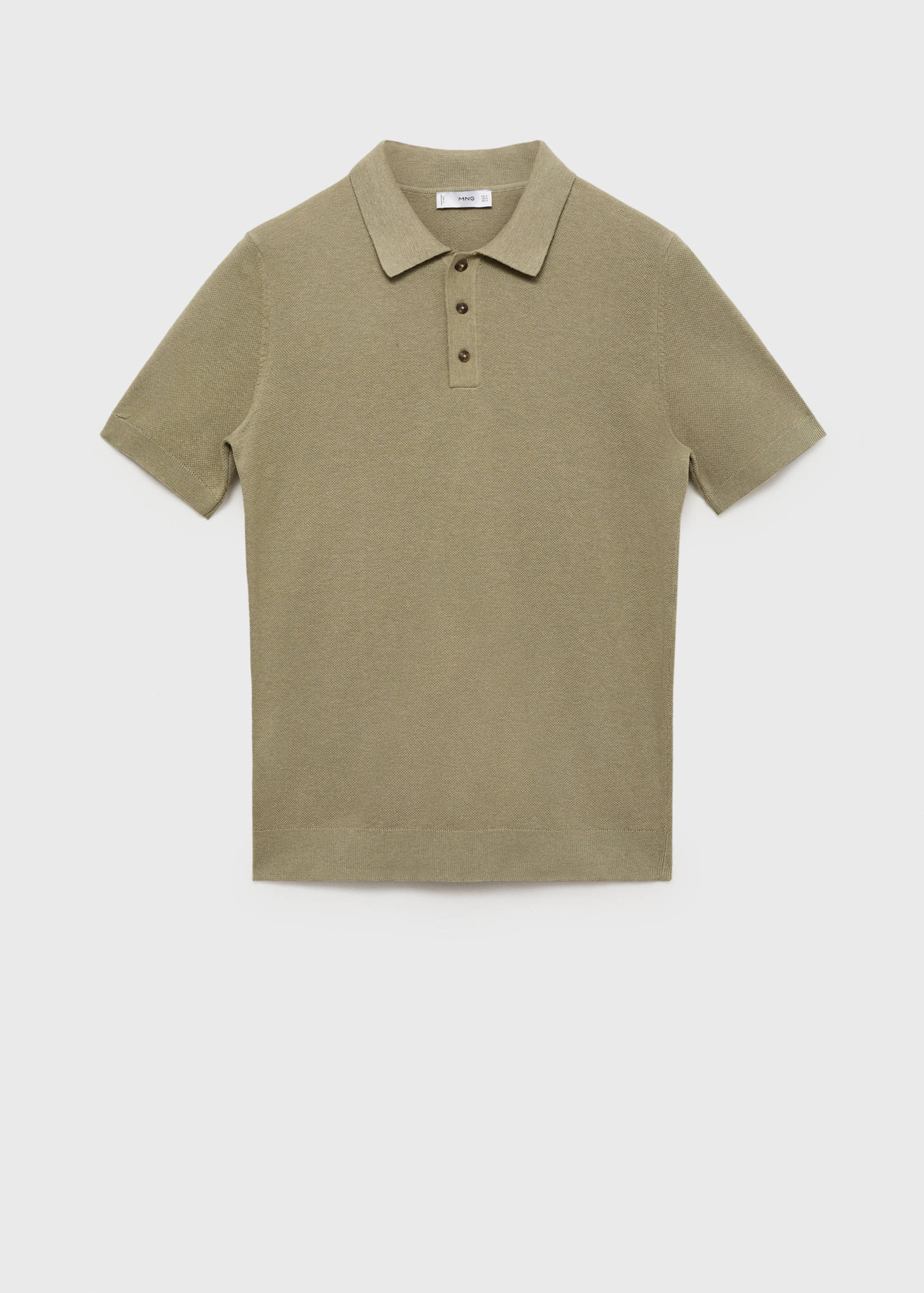 Fine-knit cotton polo shirt - Article without model