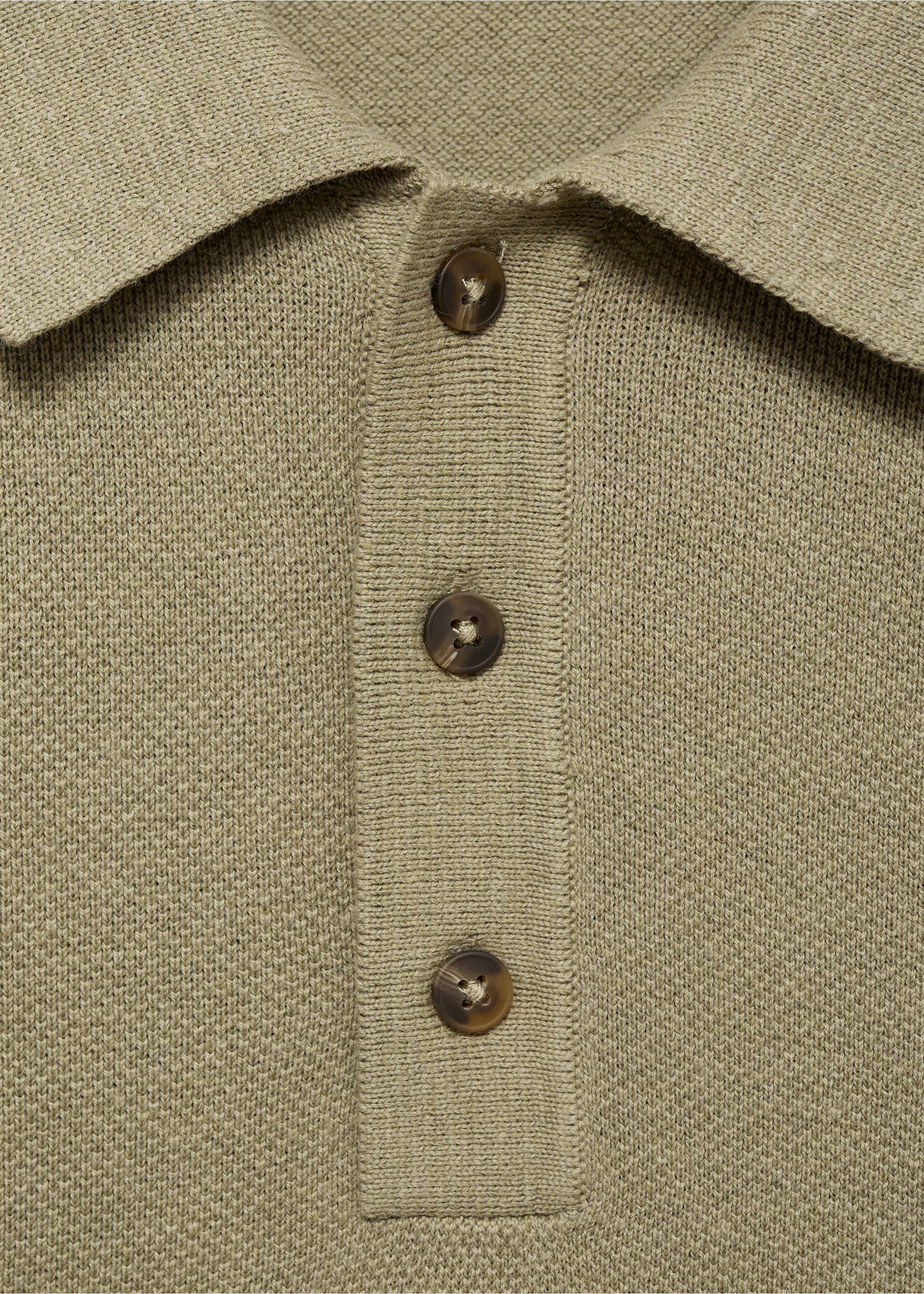 Polo maille fine coton - Détail de l'article 8, Kaki. Ref: 17031249-00.