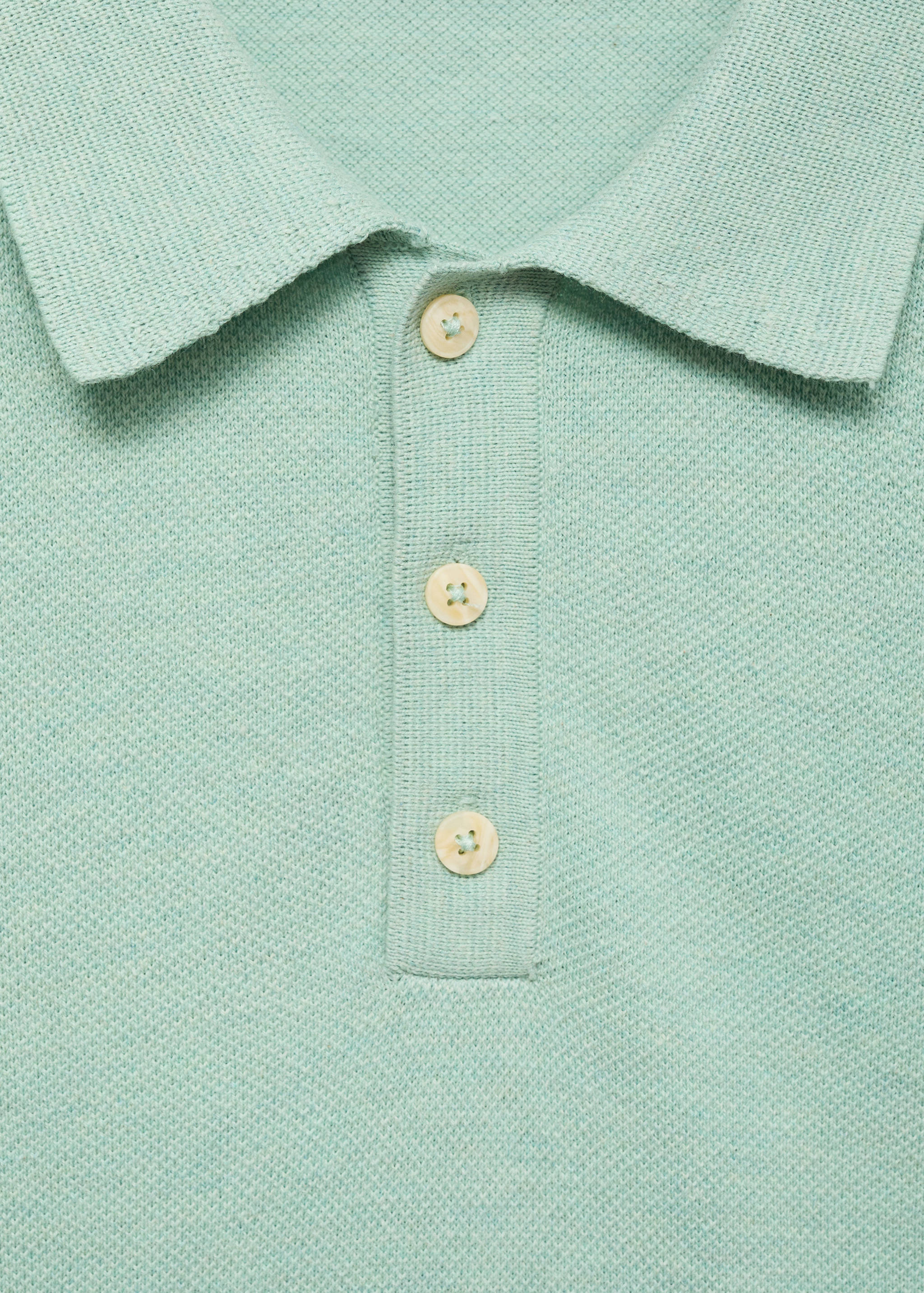 Fine-knit cotton polo shirt - Details of the article 0