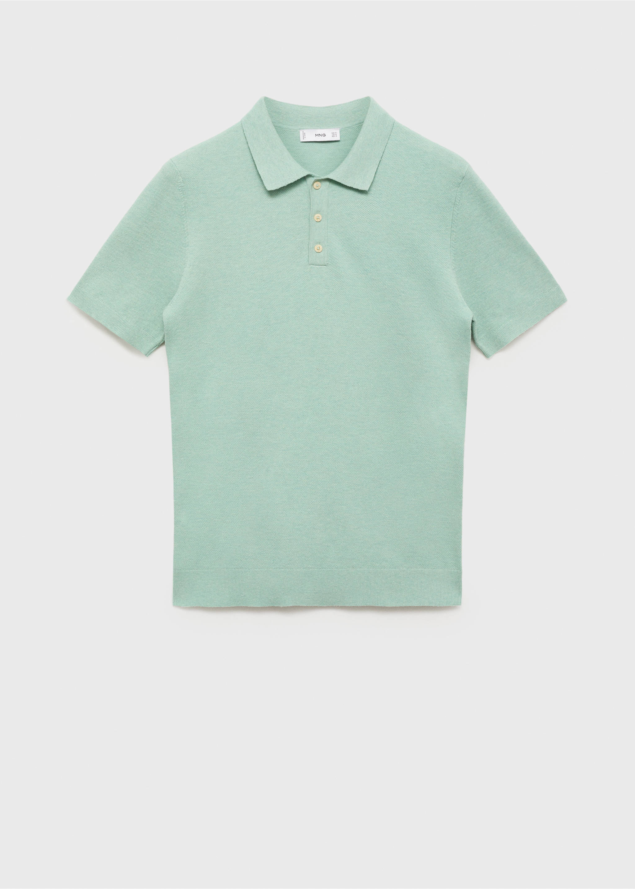 Polo maille fine coton - Article sans modèle, Turquoise. Ref: 17031249-00.