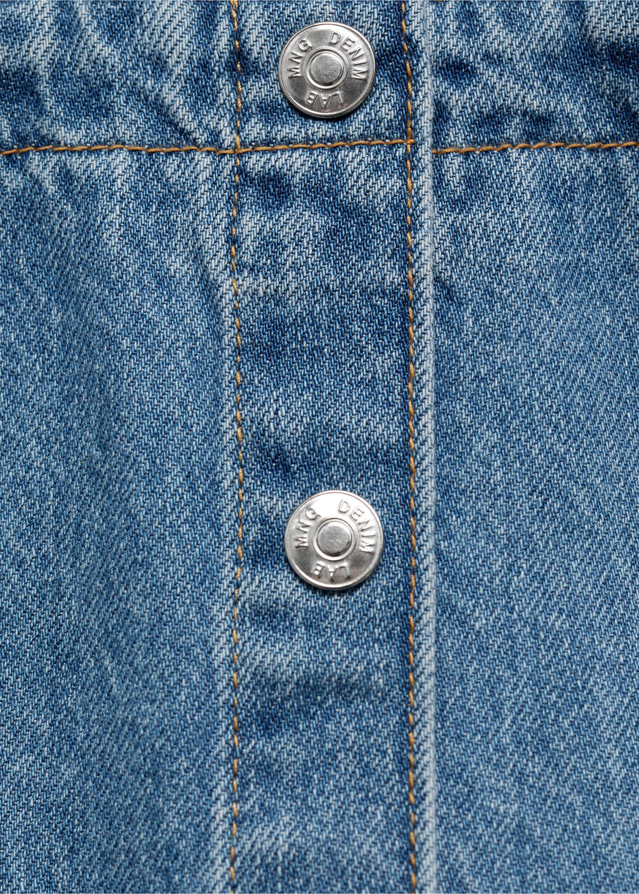 Denim buttons pichi - Details of the article 8, Medium Blue. Ref: 17031250-00.