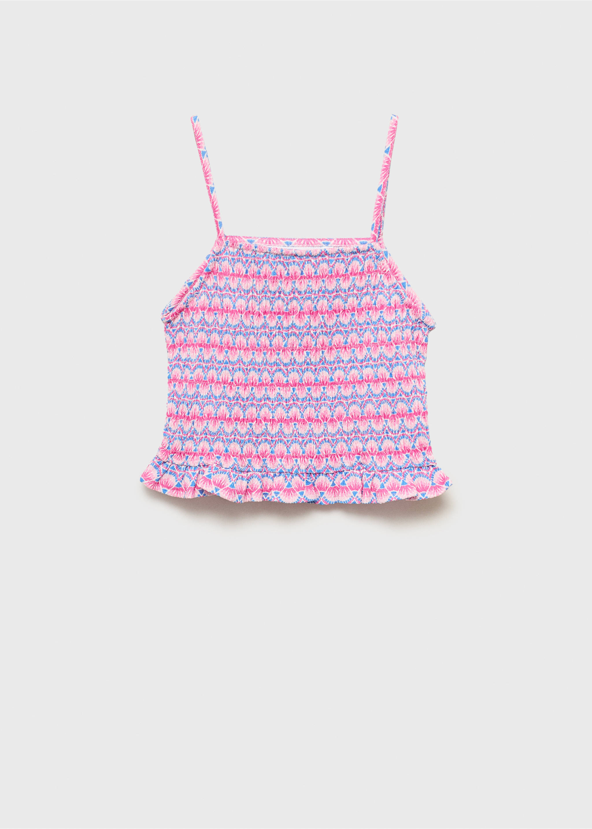 Print ruched top - Article without model, Pink. Ref: 17031251-00.