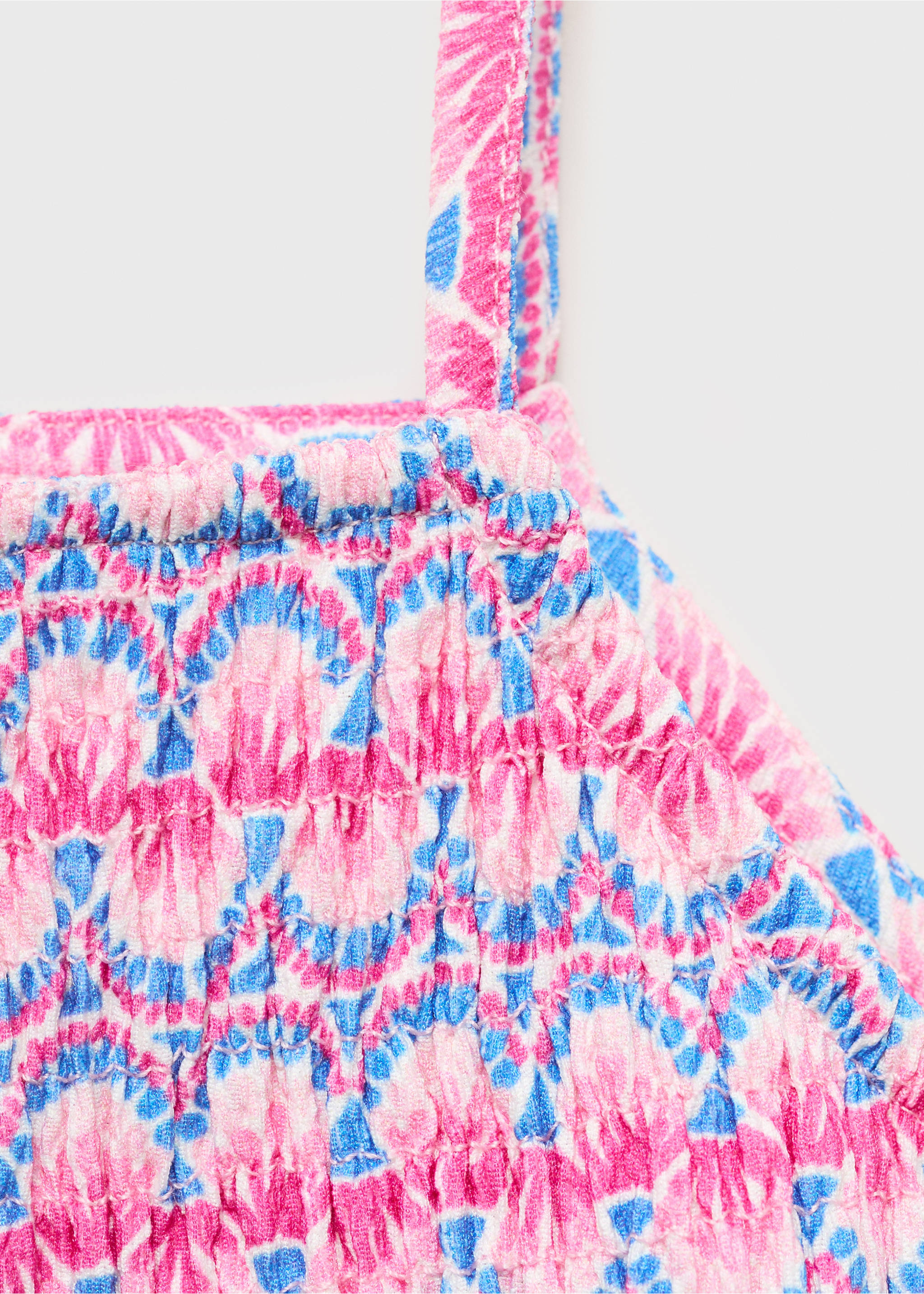 Print ruched top - Details of the article 8, Pink. Ref: 17031251-00.