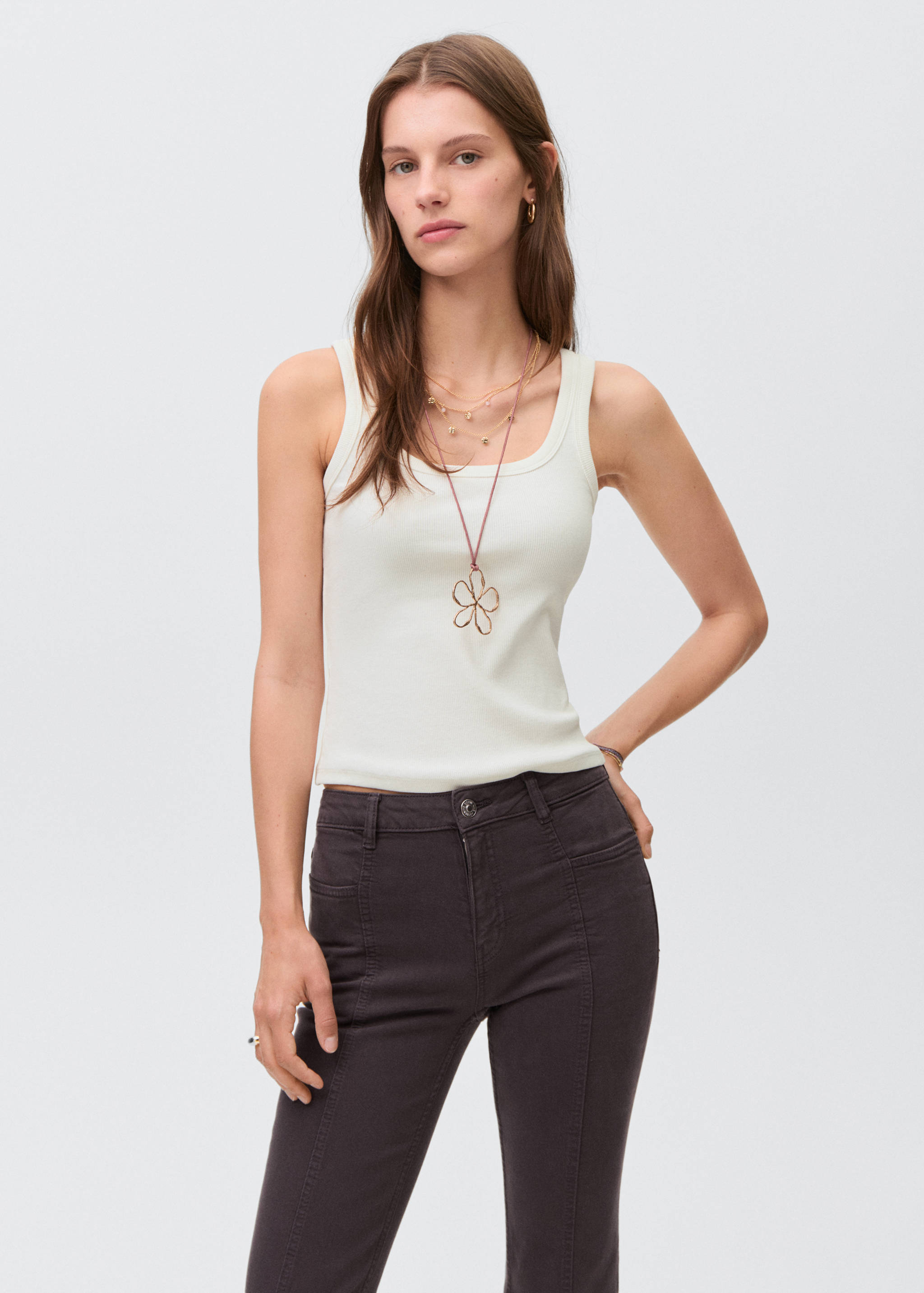 Knit strap top - Medium plane