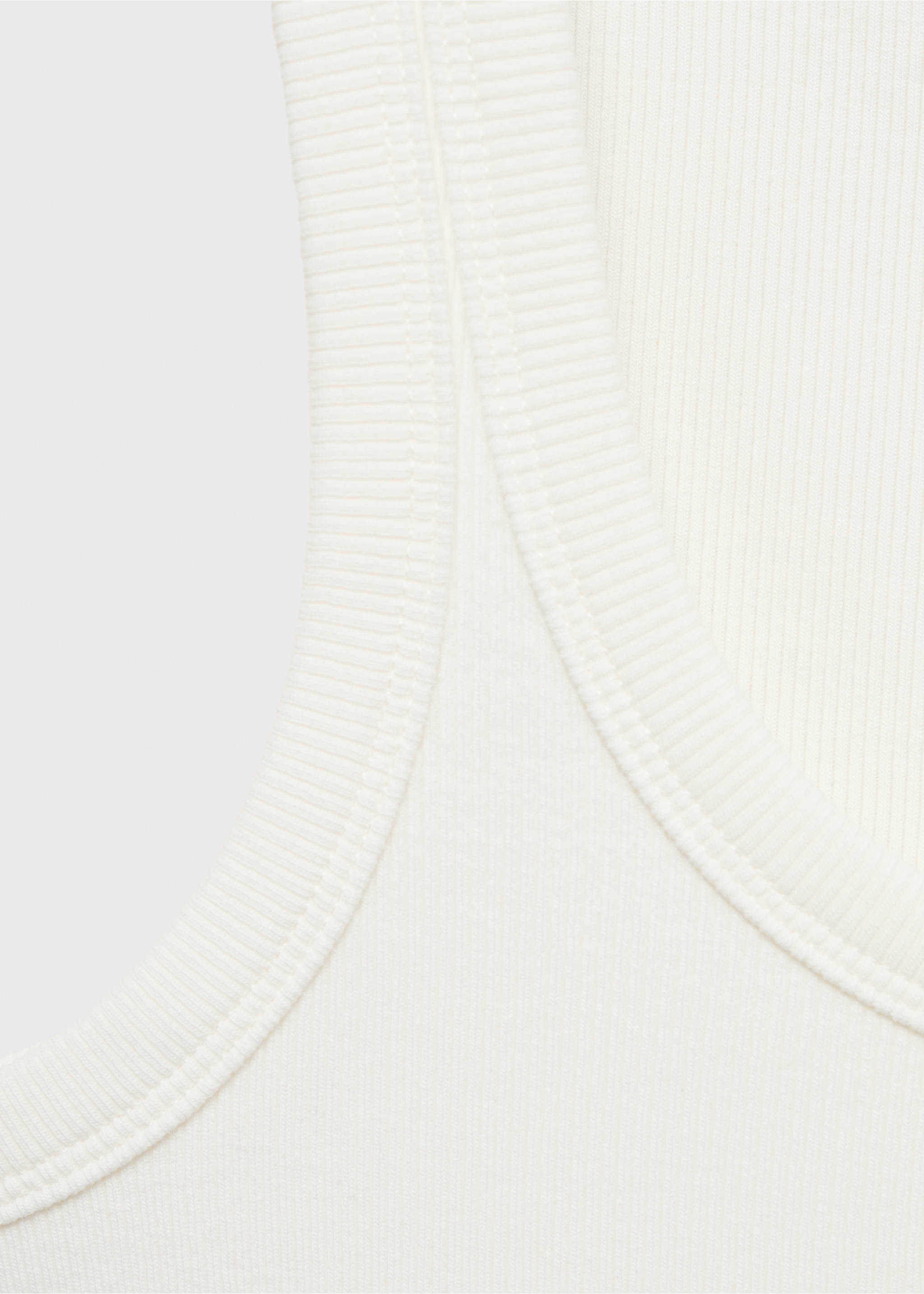 Knit strap top - Details of the article 8, Off White. Ref: 17031255-00.