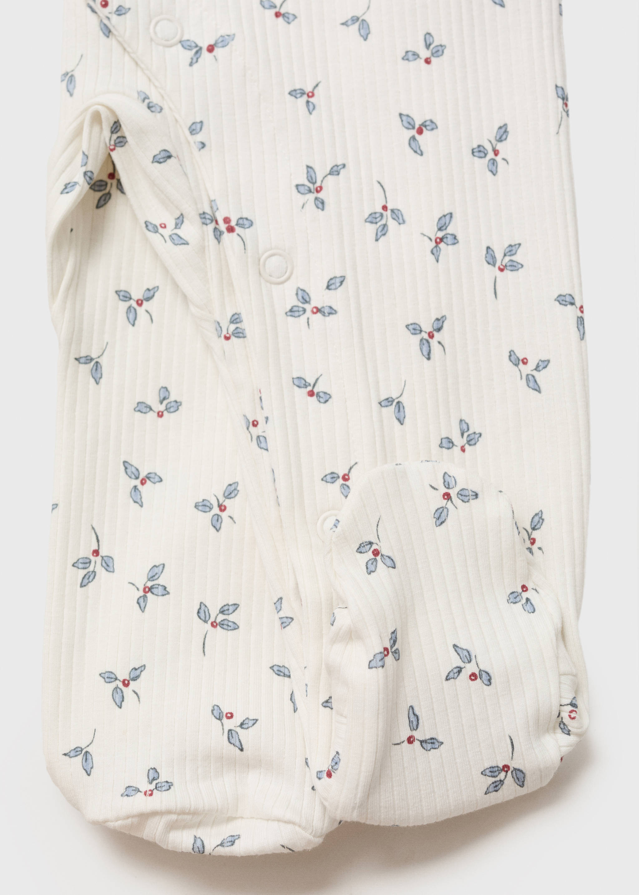 Pyjama à fleurs col bébé - Détail de l'article 0