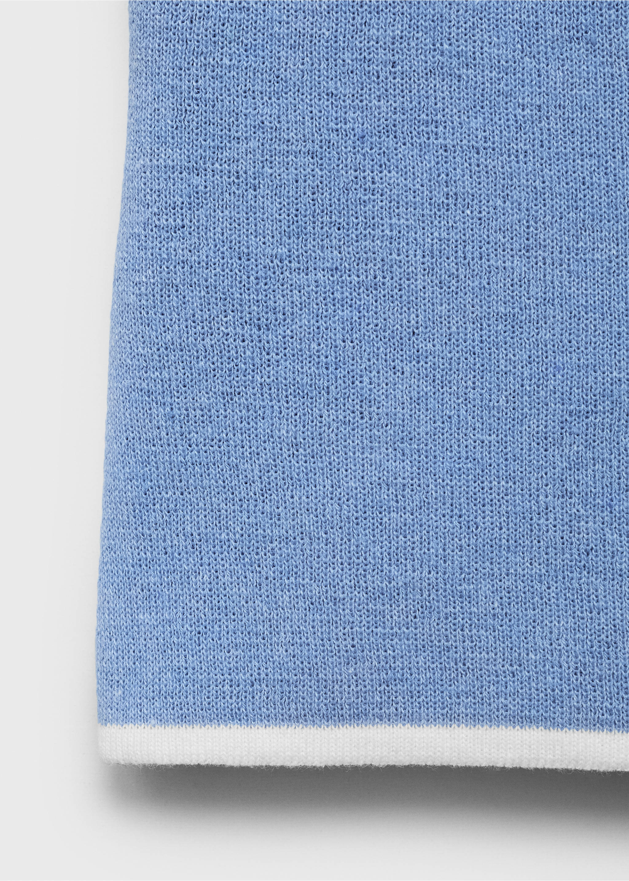Knitted top with contrasting trim - Details of the article 0, Sky Blue. Ref: 17031262-00.