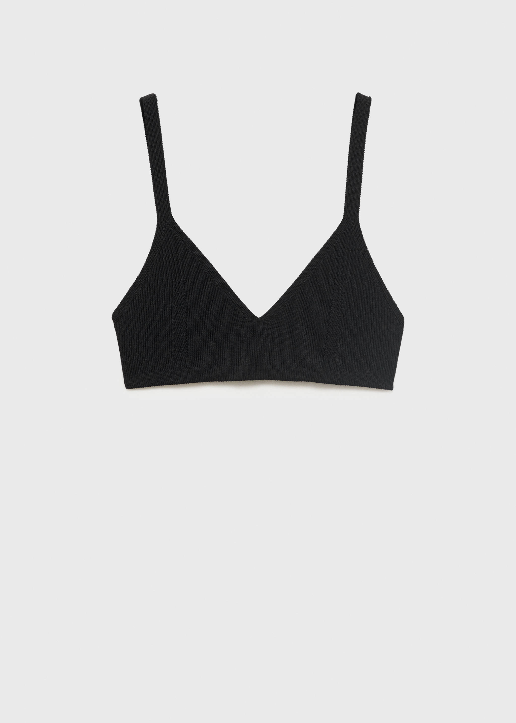 Crop top z úpletu - Zboží bez modelu