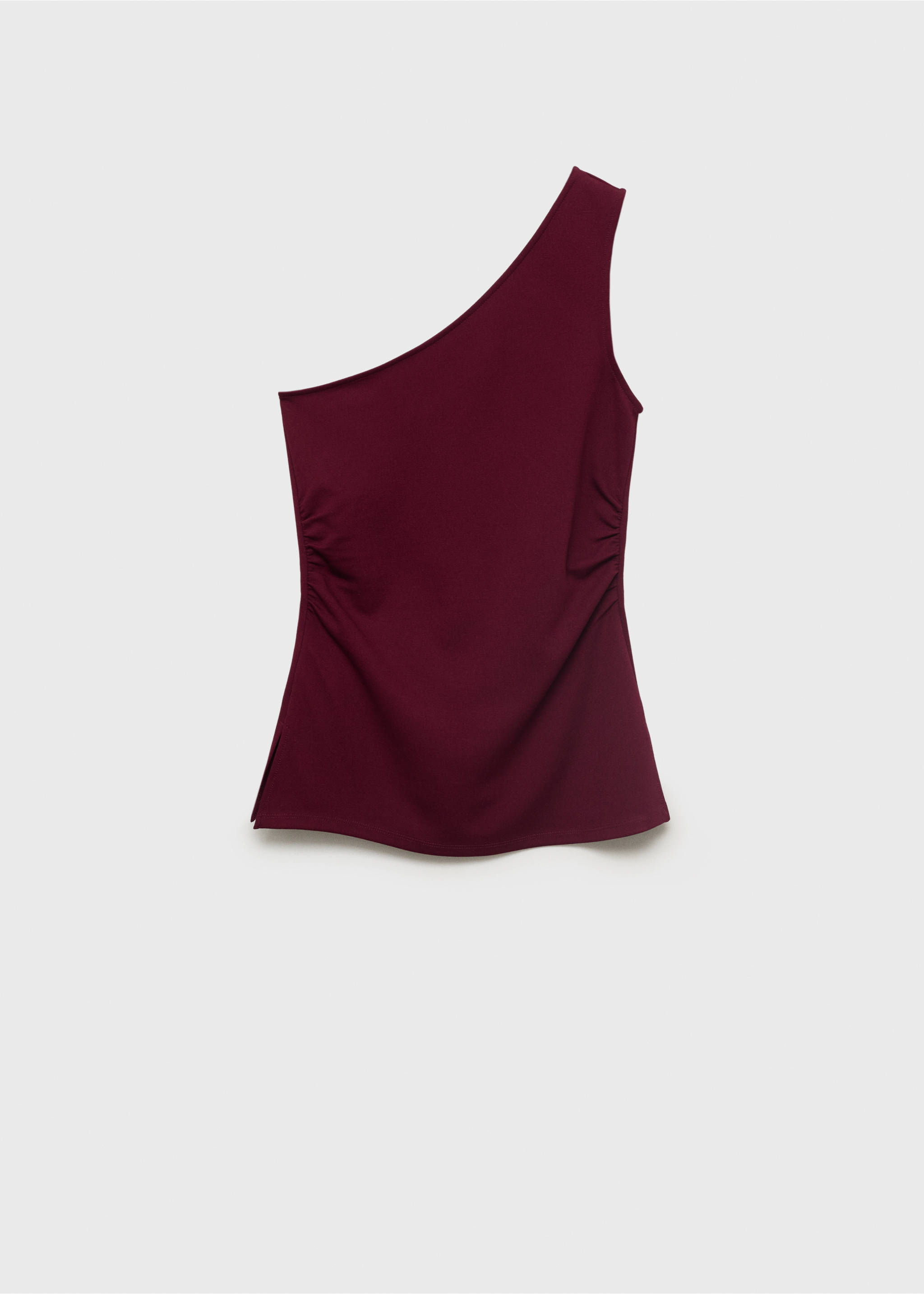 Asymmetrical draped top - Article without model, Burgundy. Ref: 17031269-00.