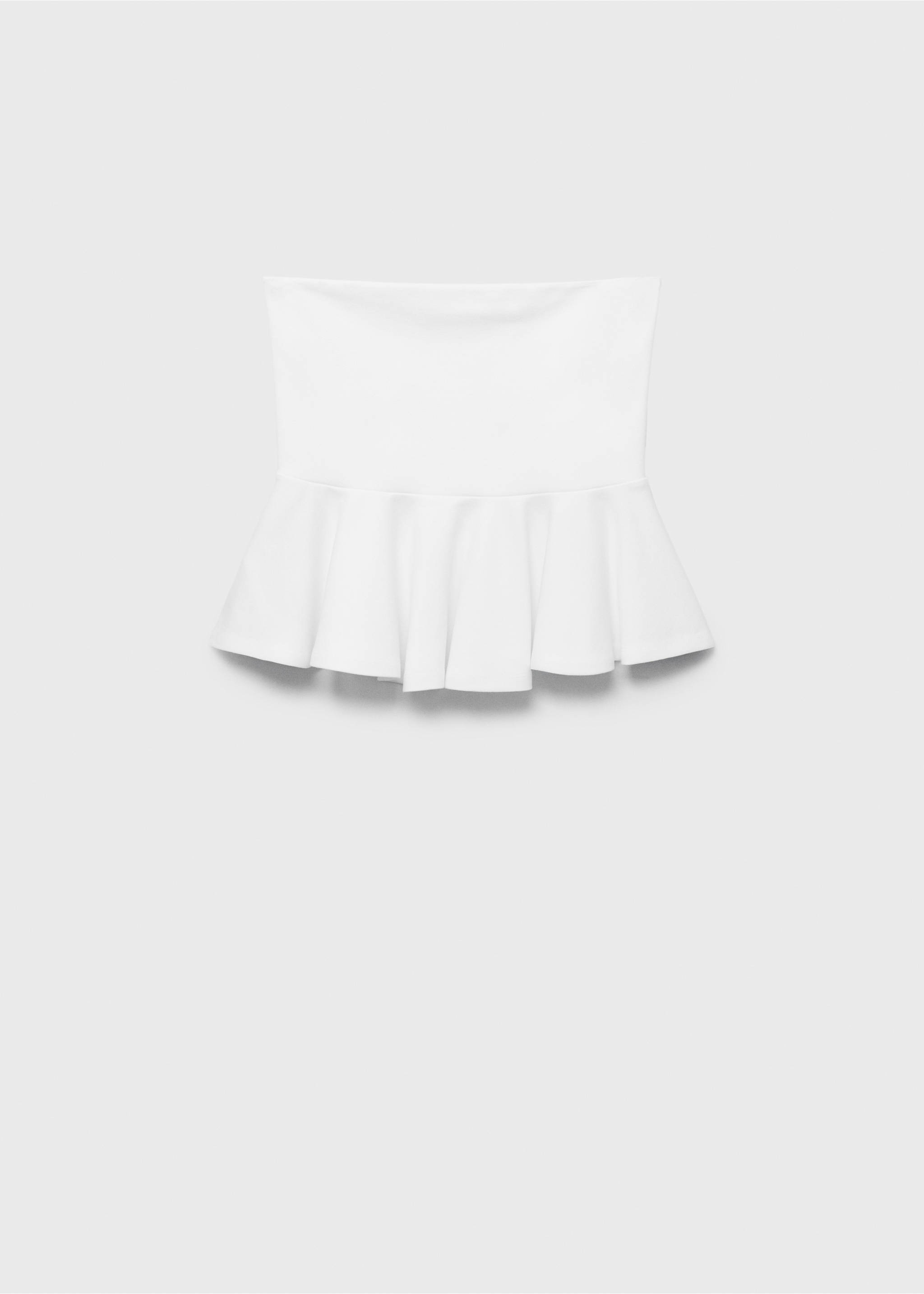 Strapless peplum top - Article without model, White. Ref: 17031270-00.