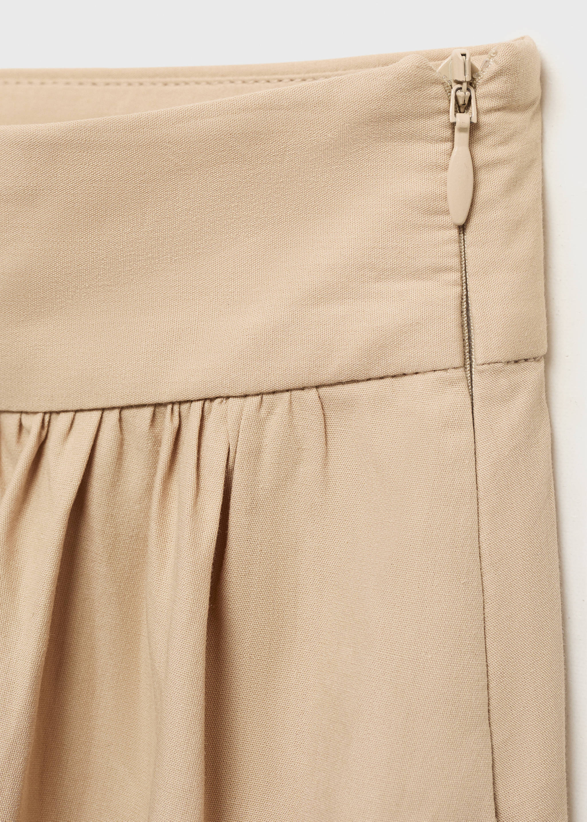 Long cotton A-line skirt - Details of the article 0