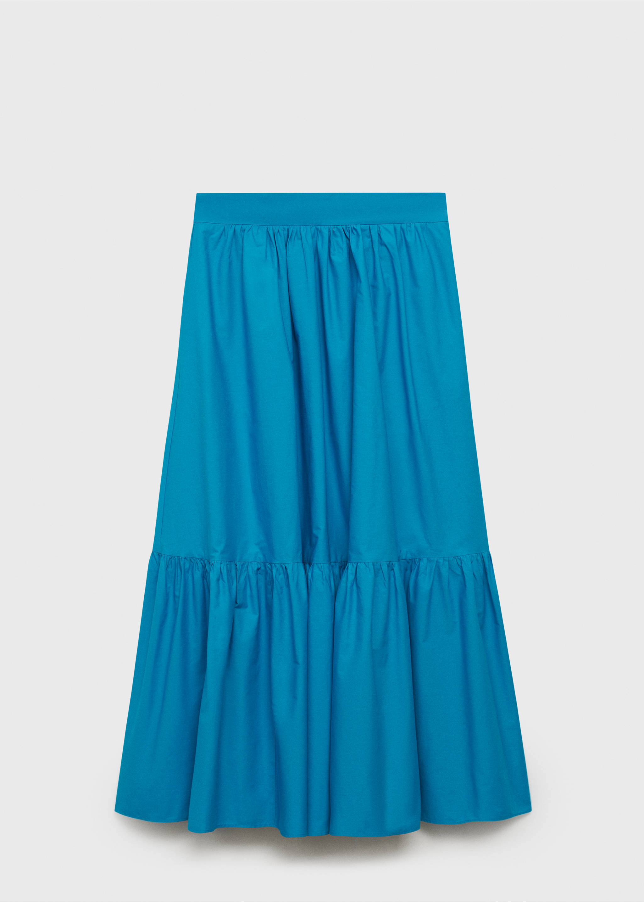 Lange katoenen A-lijn rok - Artikel zonder model, Blauw. Ref: 17031272-00.
