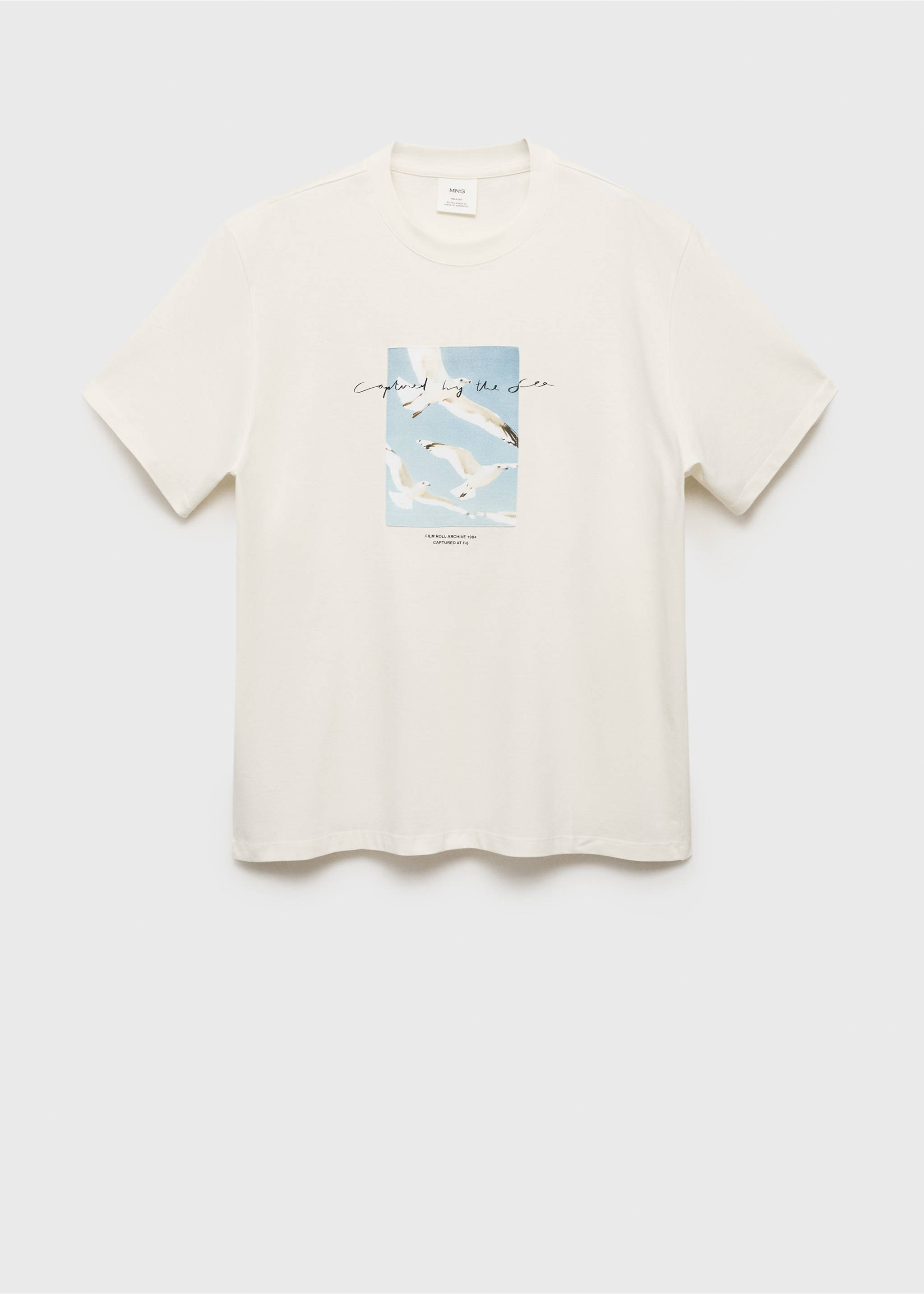 Camiseta parche estampado - Artículo sin modelo, Blanco roto. Ref: 17031273-00.