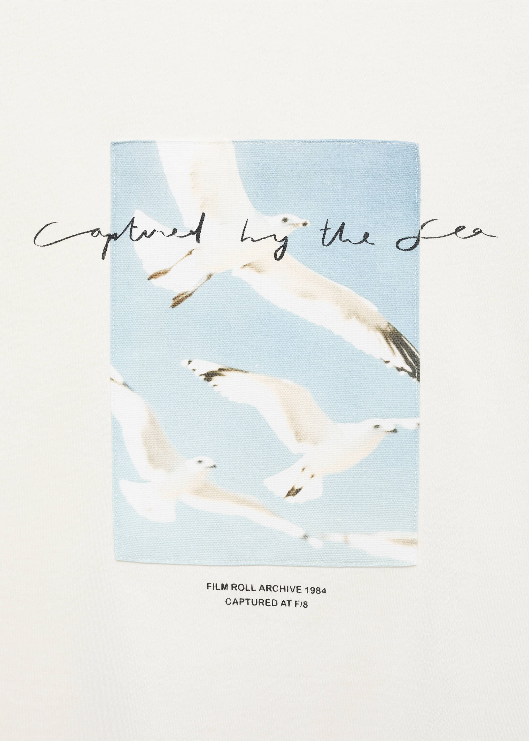 Camiseta parche estampado - Detalle del artículo 0, Blanco roto. Ref: 17031273-00.