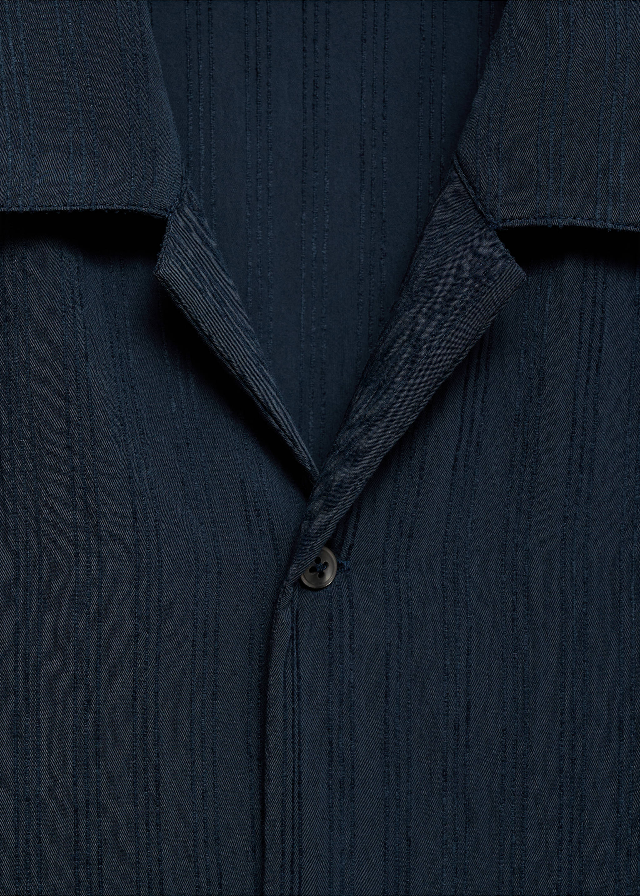 Chemise brodée à rayures - Détail de l'article 8, Bleu marine. Ref: 17031275-00.