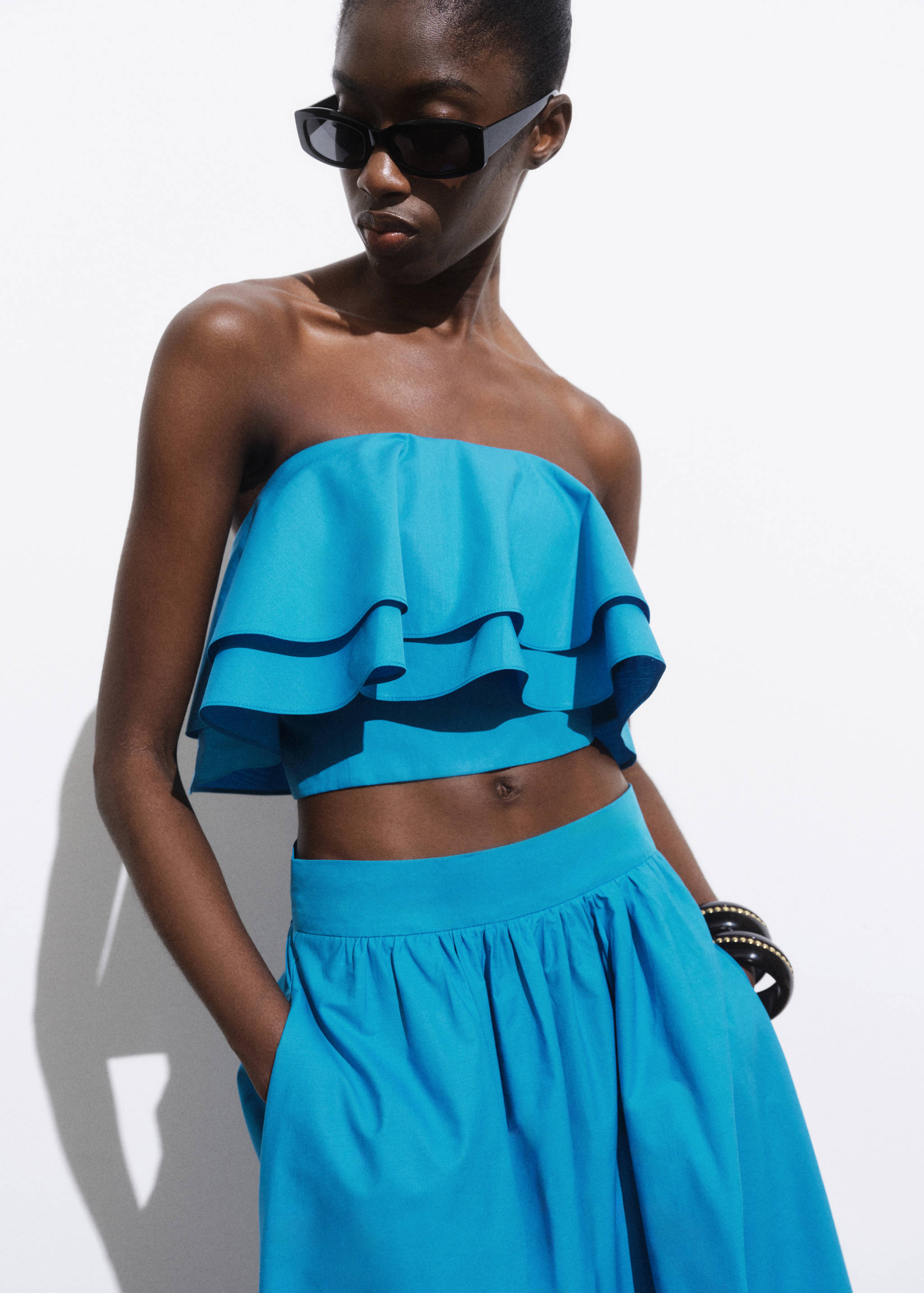Strapless cotton top - Medium plane