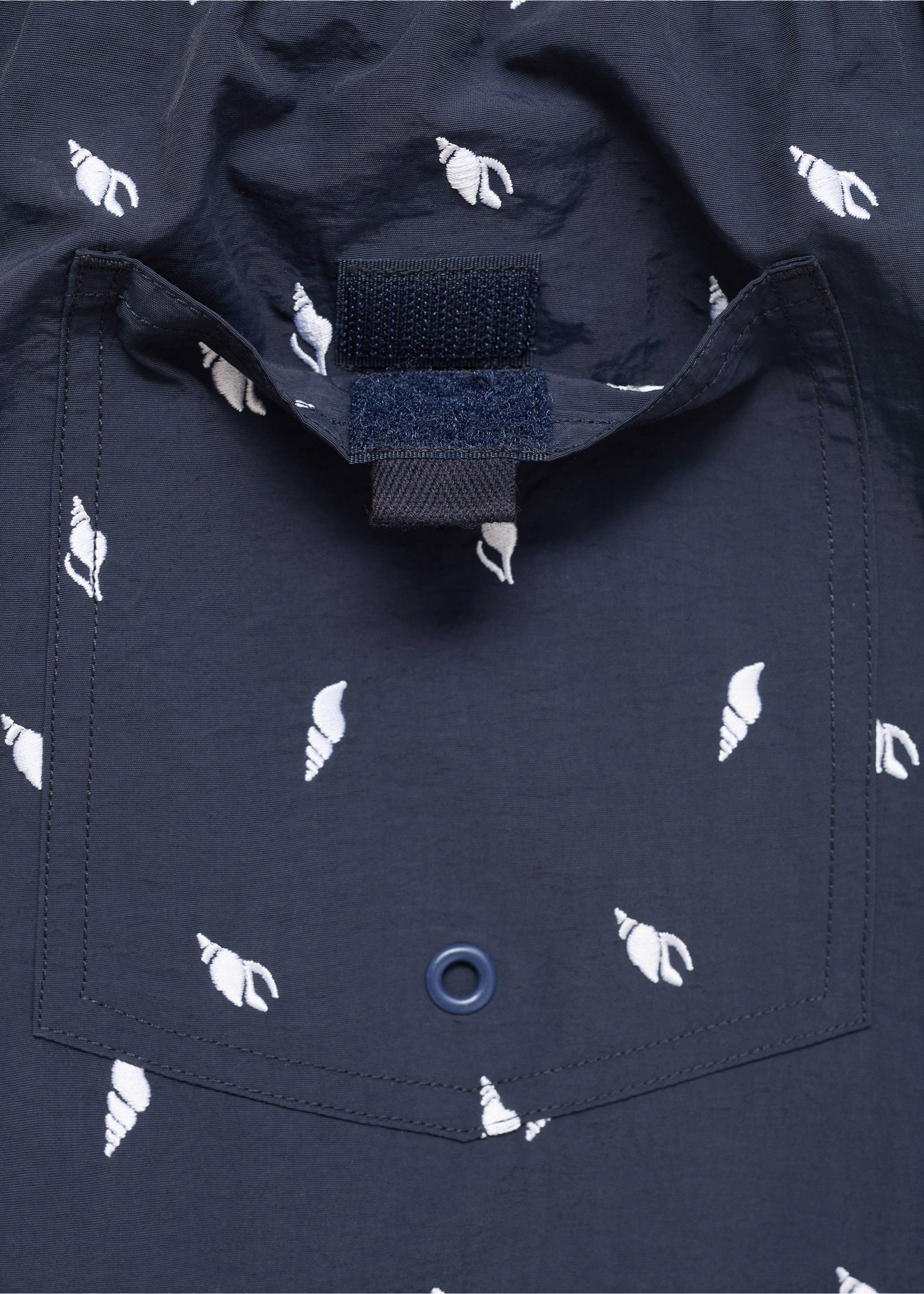 Seashell print swimsuit - Details of the article 0, Navy. Ref: 17031284-00.