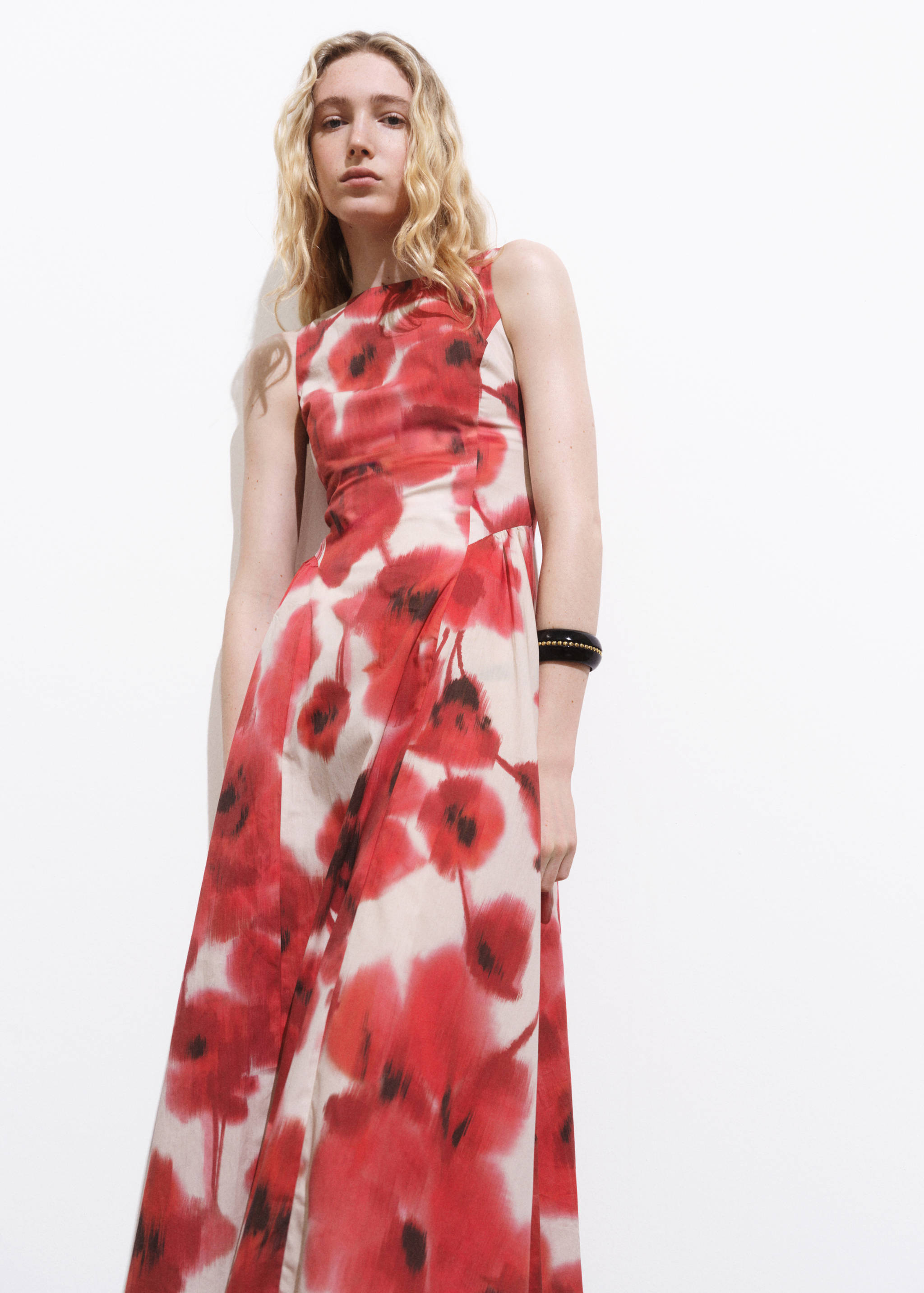 Floral-print flared dress - Medium plane