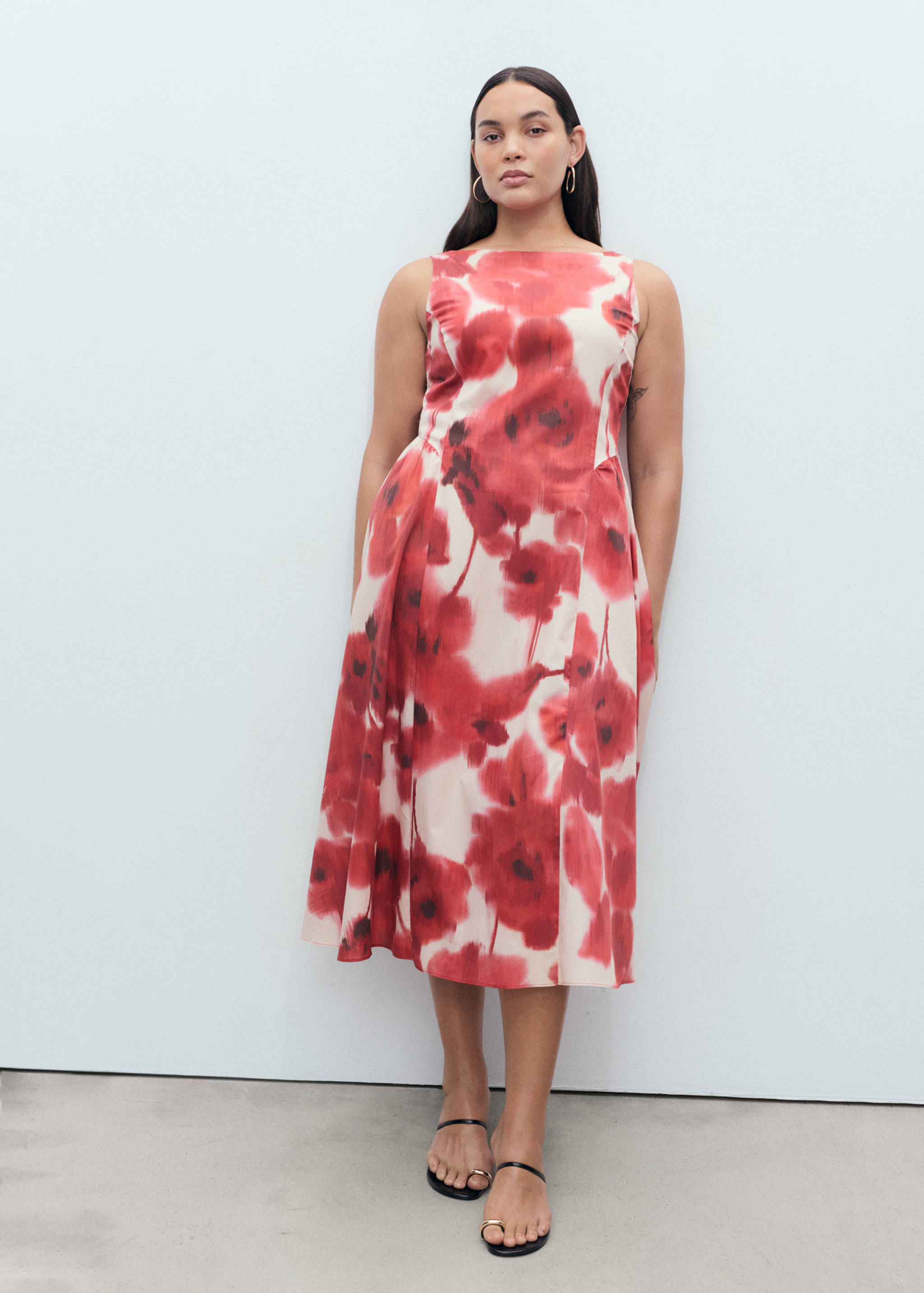 Floral-print flared dress - Details of the article 3