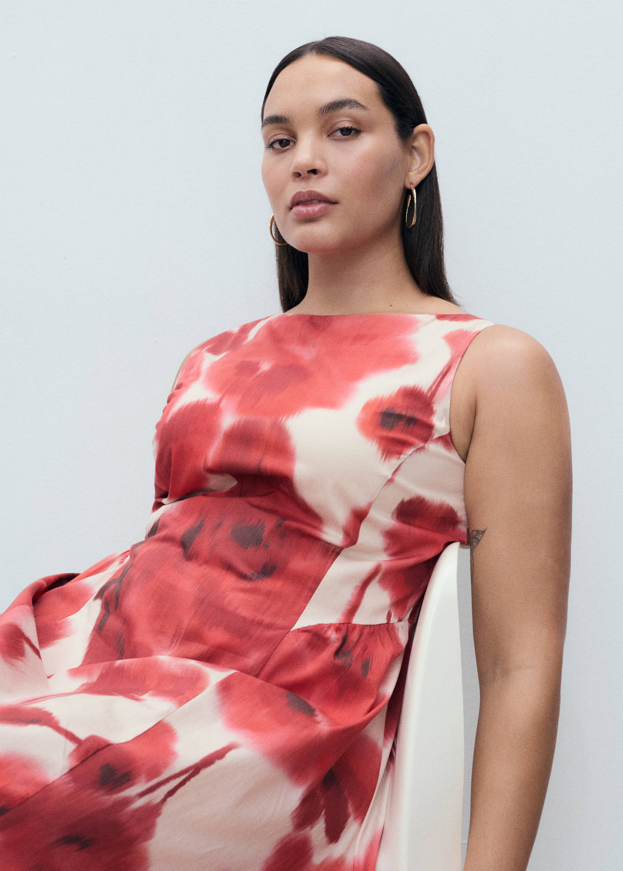 Floral-print flared dress - Details of the article 4