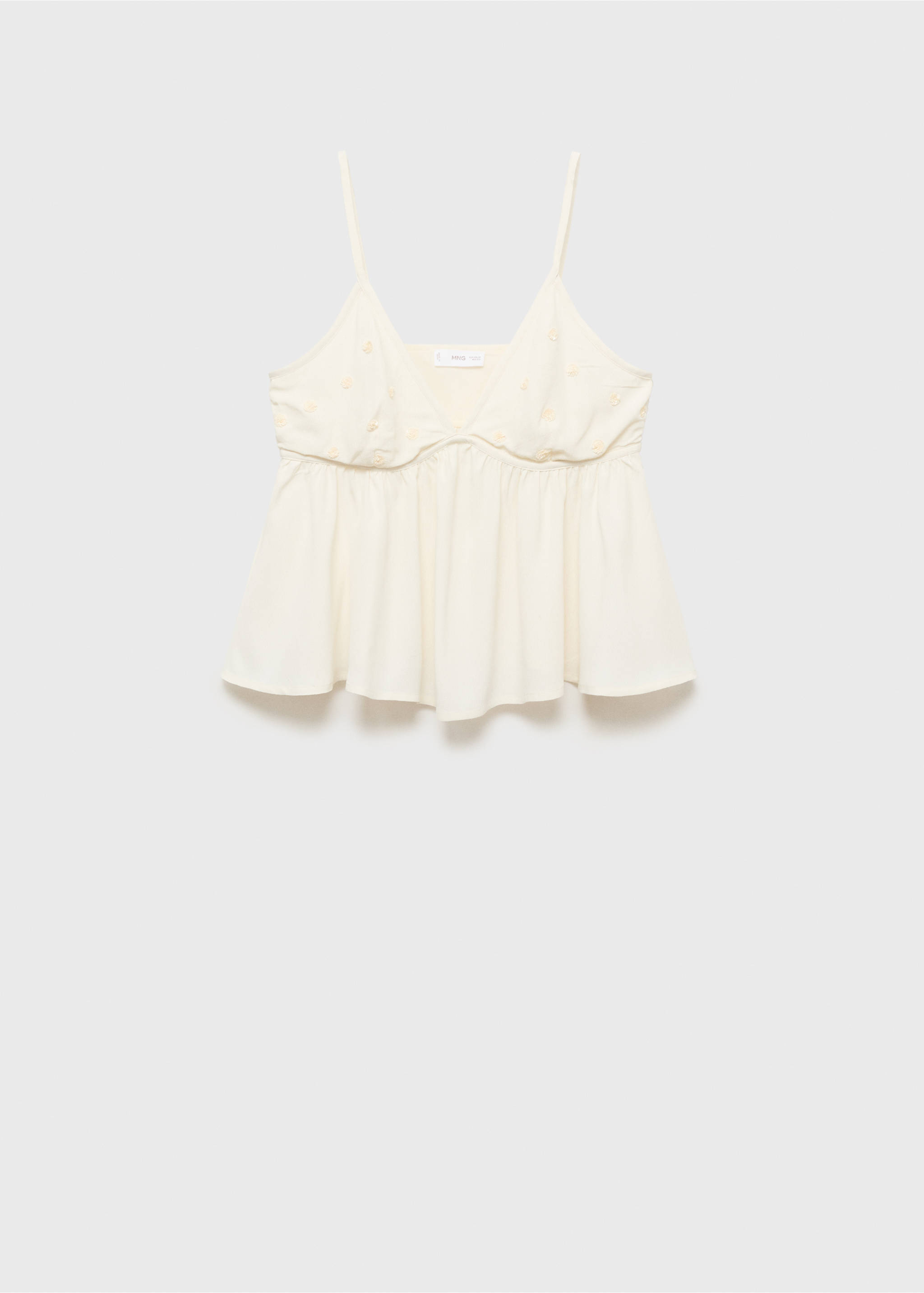 Knitted top with sequin detail - Article without model, Ecru. Ref: 17031516-00.