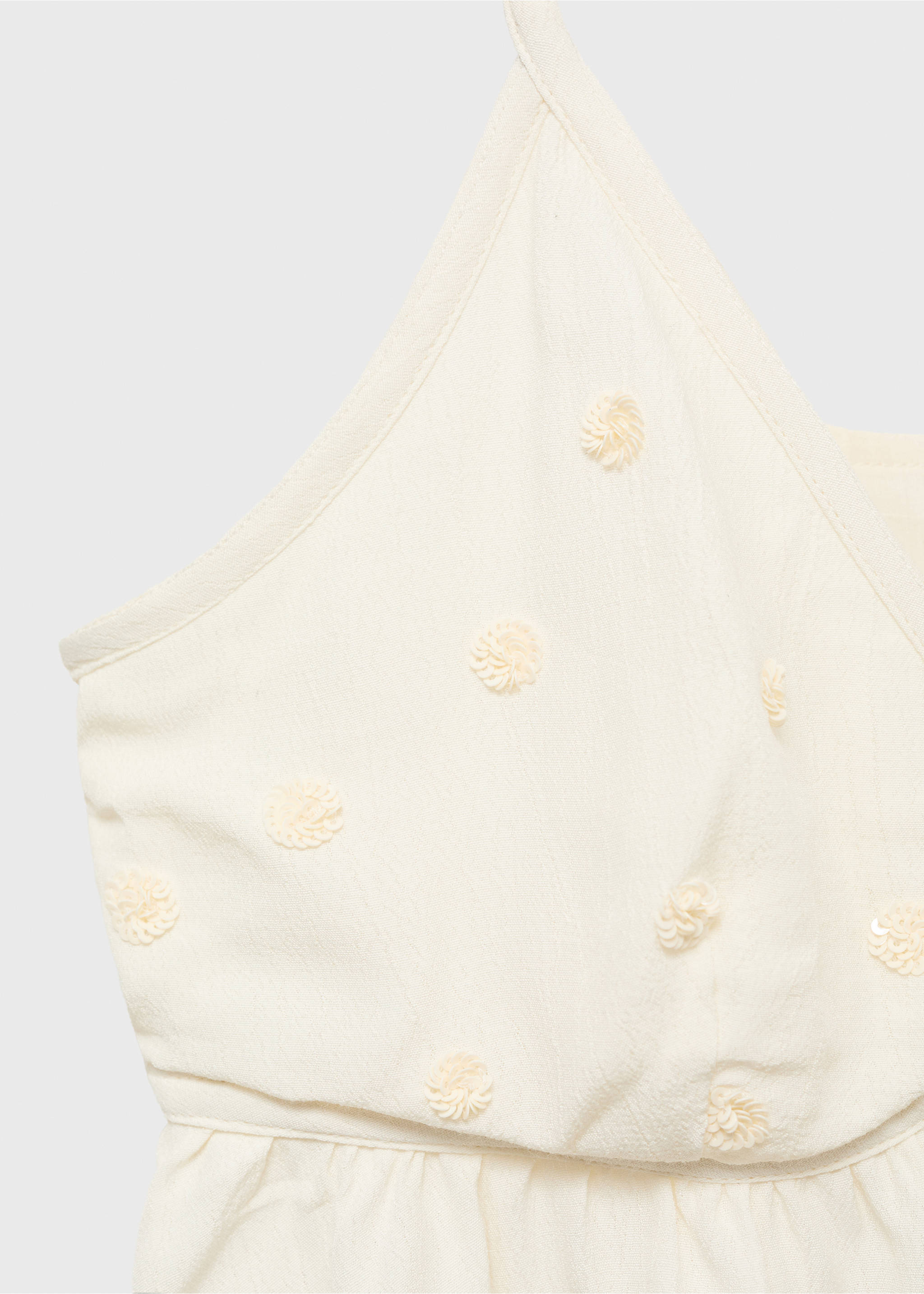 Knitted top with sequin detail - Details of the article 0, Ecru. Ref: 17031516-00.
