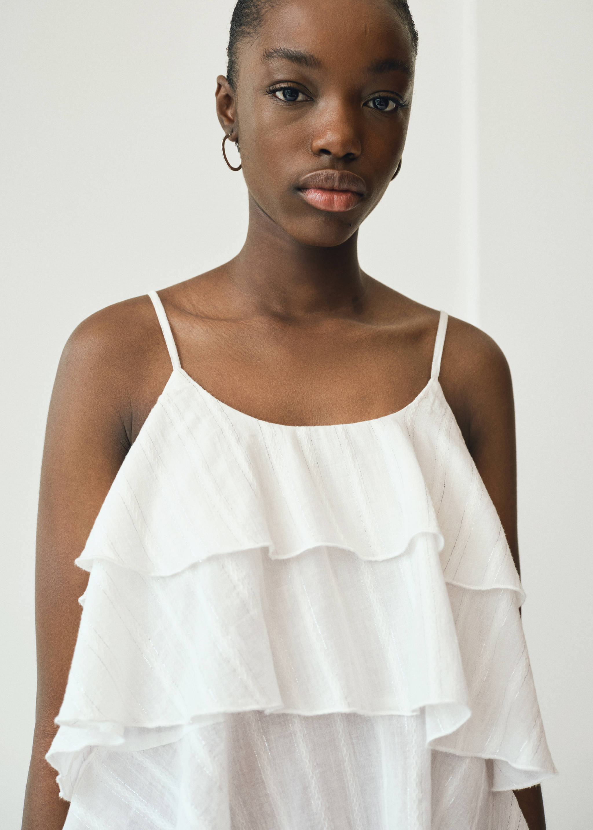 Lurex ruffled top - Details of the article 1