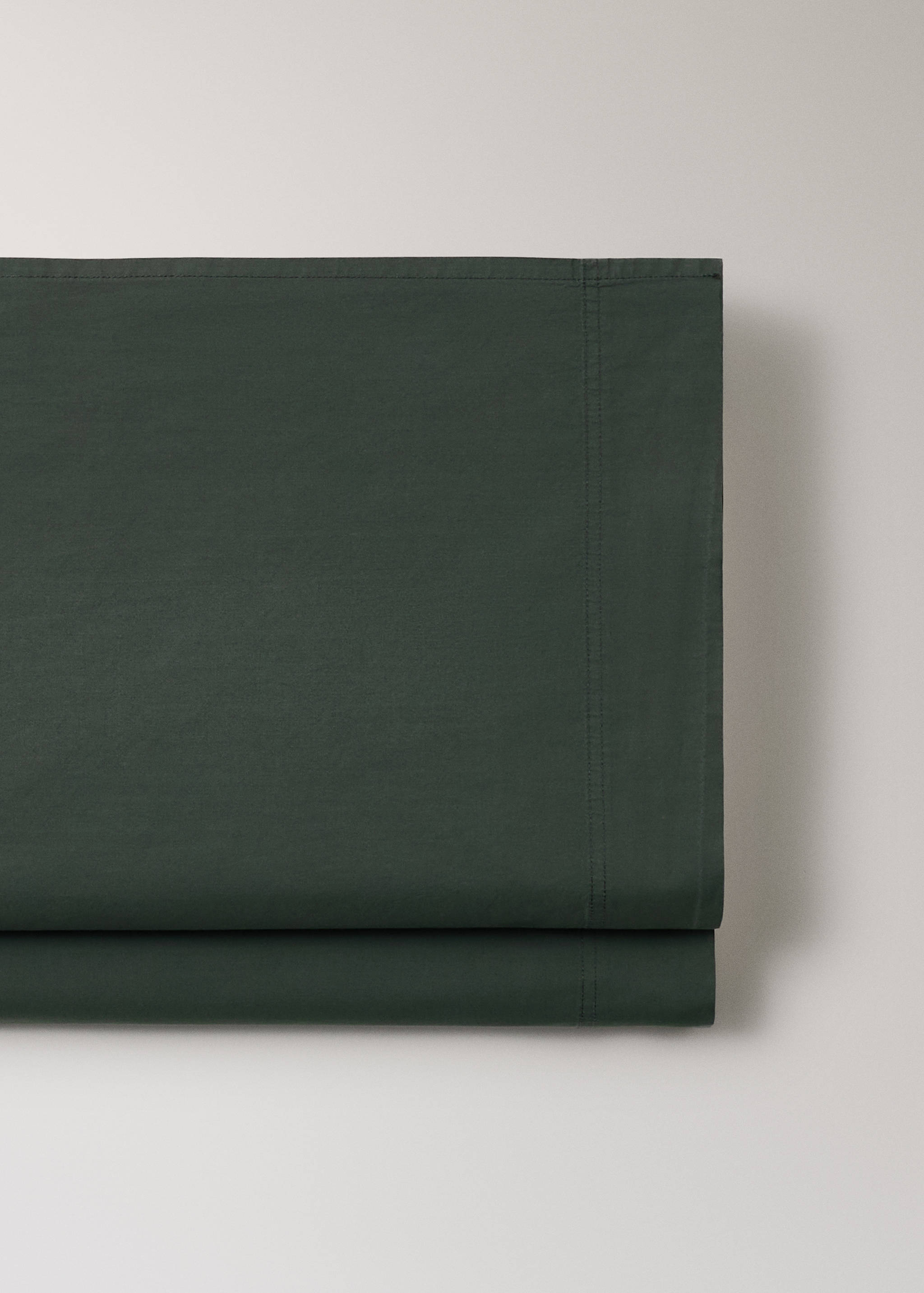 Cotton poplin double-stitched top sheet for 135/140 cm bed - Details of the article 2
