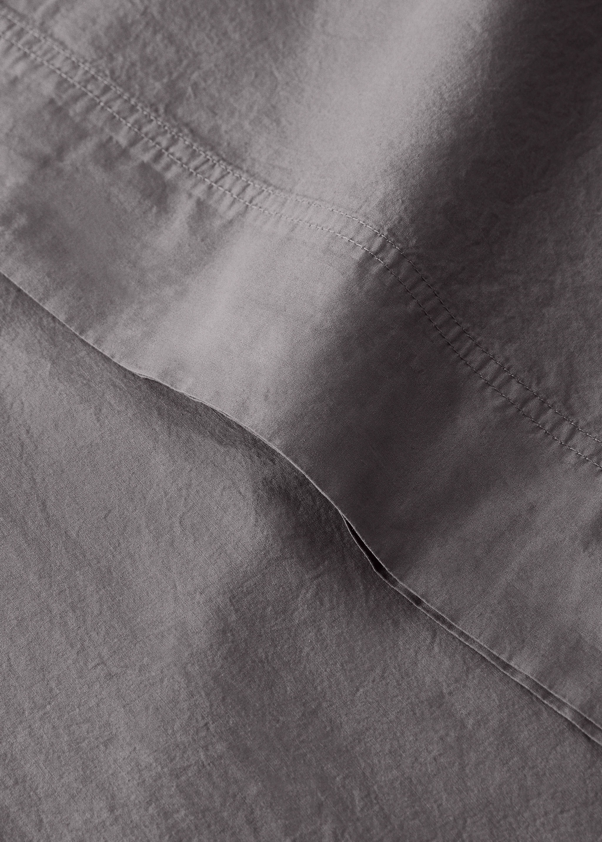 Cotton poplin double-stitched top sheet for 135/140 cm bed - Details of the article 1