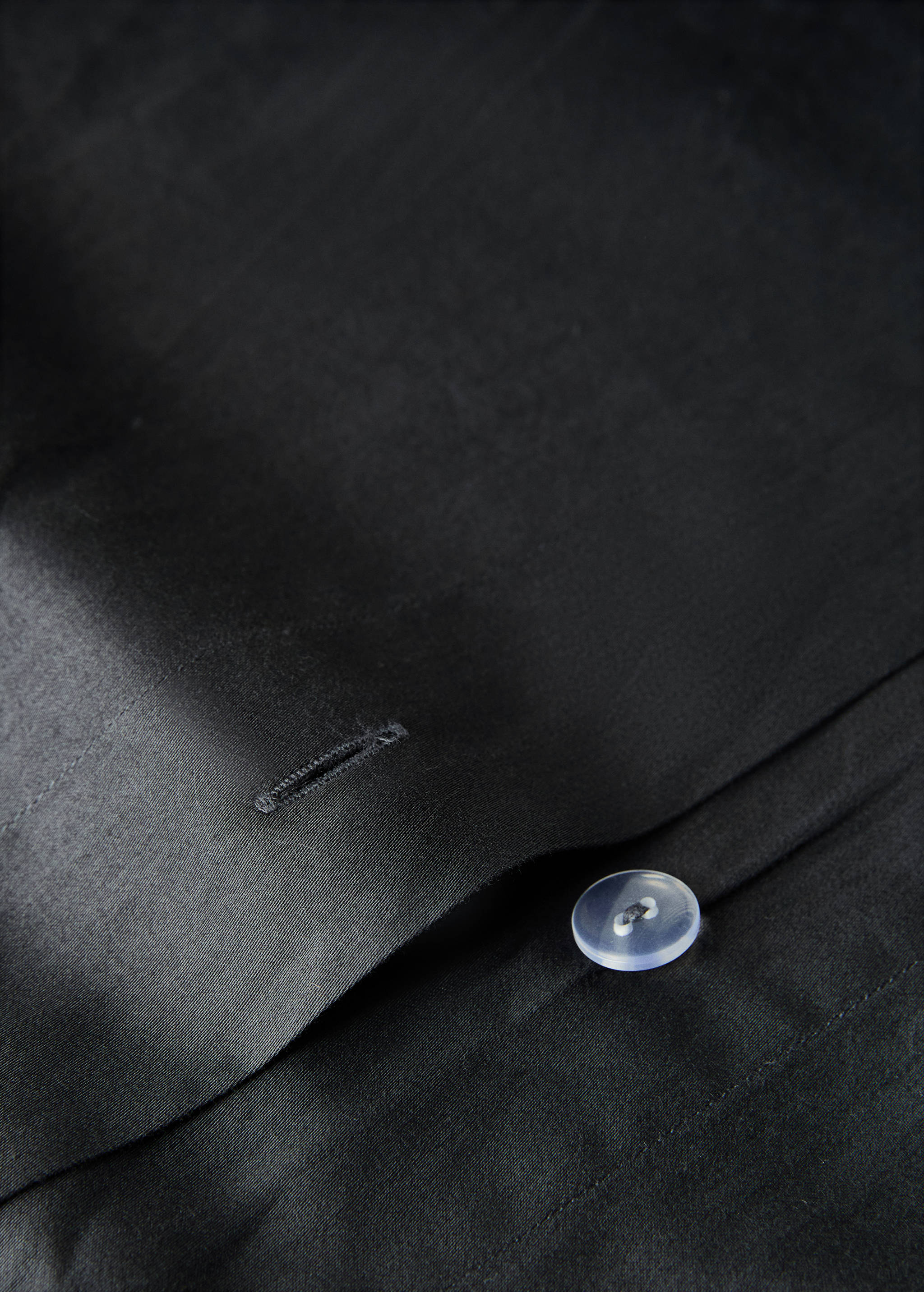 Washed satin cotton duvet cover with double stitching Single bed - Details of the article 1
