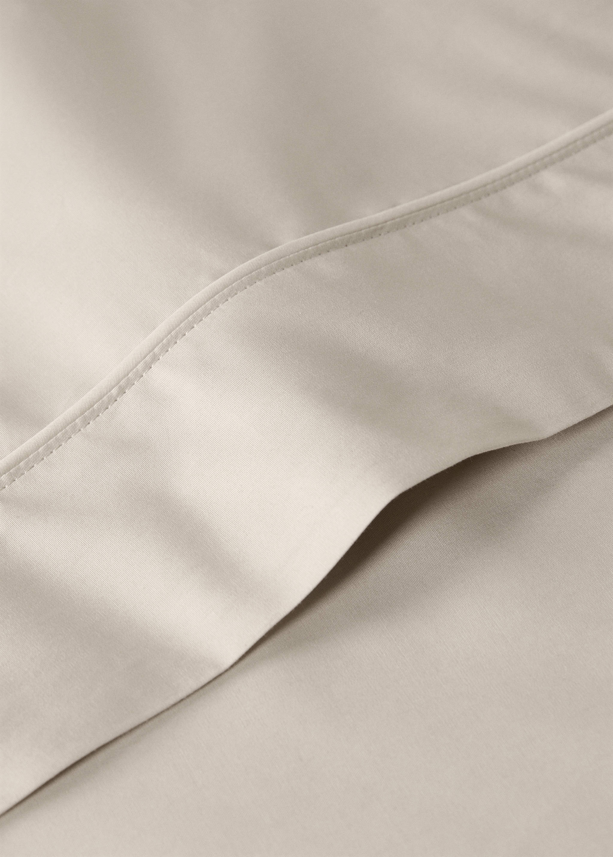 500 threads percale cotton with rounded piping detail flat sheet Single bed - Details of the article 1