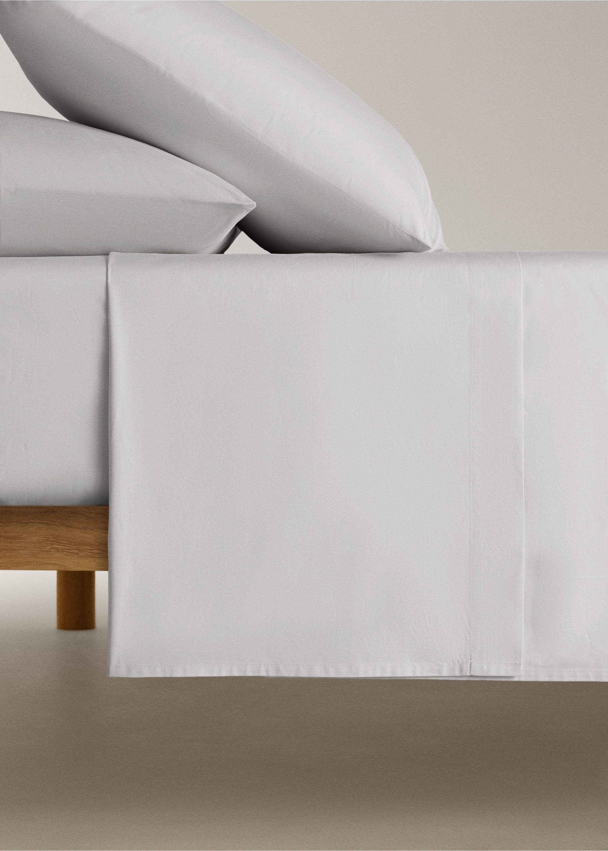Prostěradlo pod přikrývku z bavlněného perkálu, na postel 135/140 cm - Zboží bez modelu, Šedá. Ref: 17031556-00.