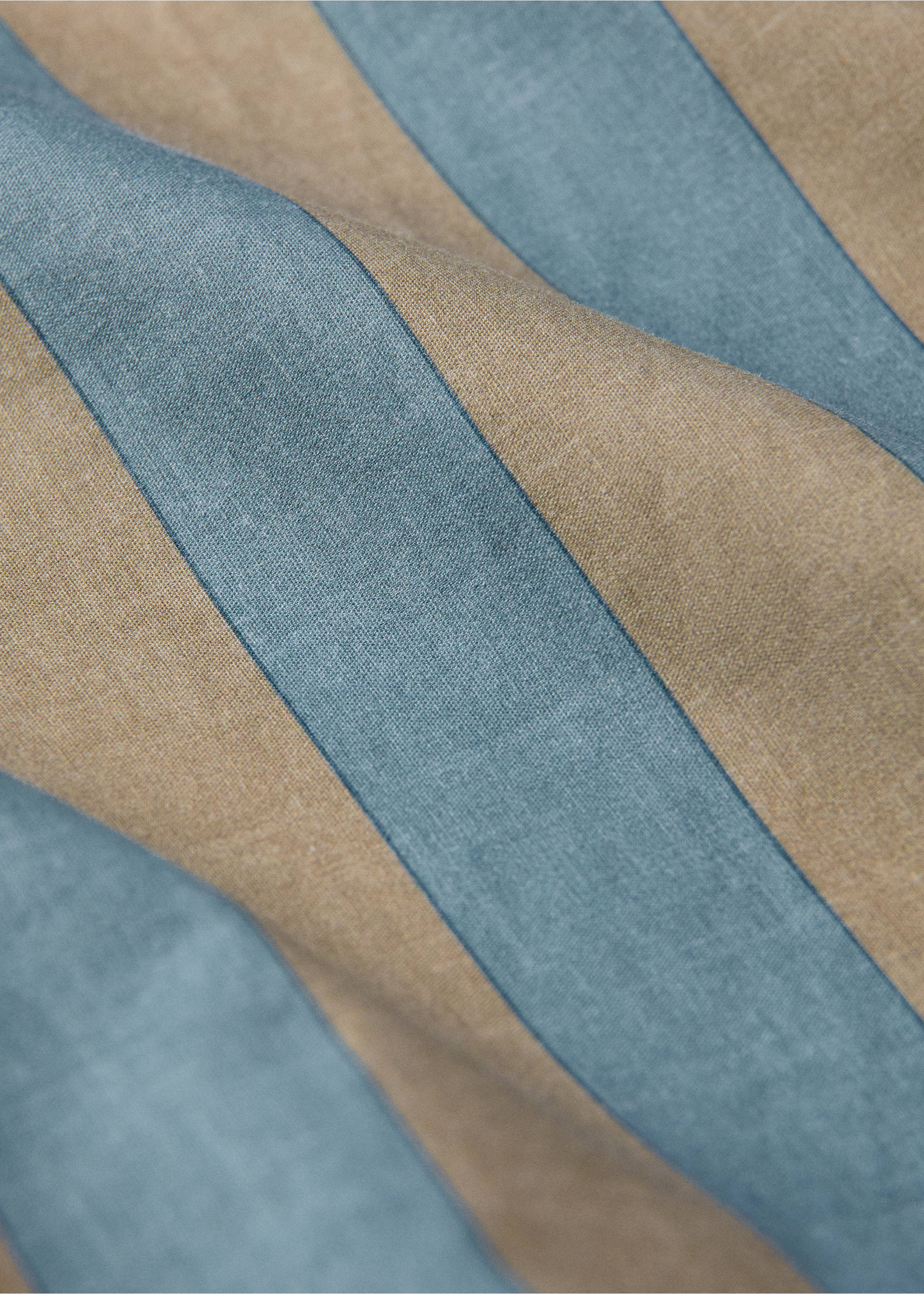 Children's Kodak-striped fitted sheet for 90 cm bed - Details of the article 2, Blue. Ref: 17031568-00.