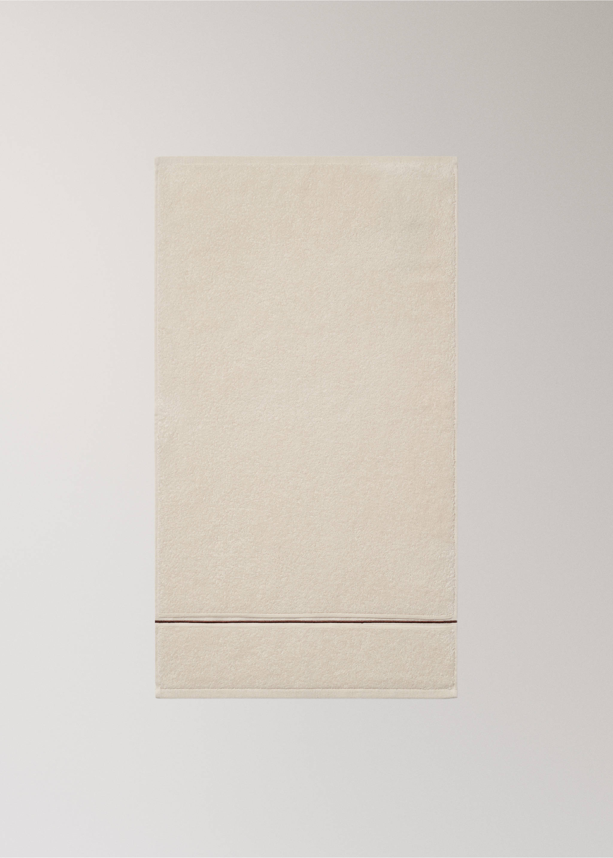Serviette de toilette en coton feston brodé - Détail de l'article 4, Écru. Ref: 17031575-00.