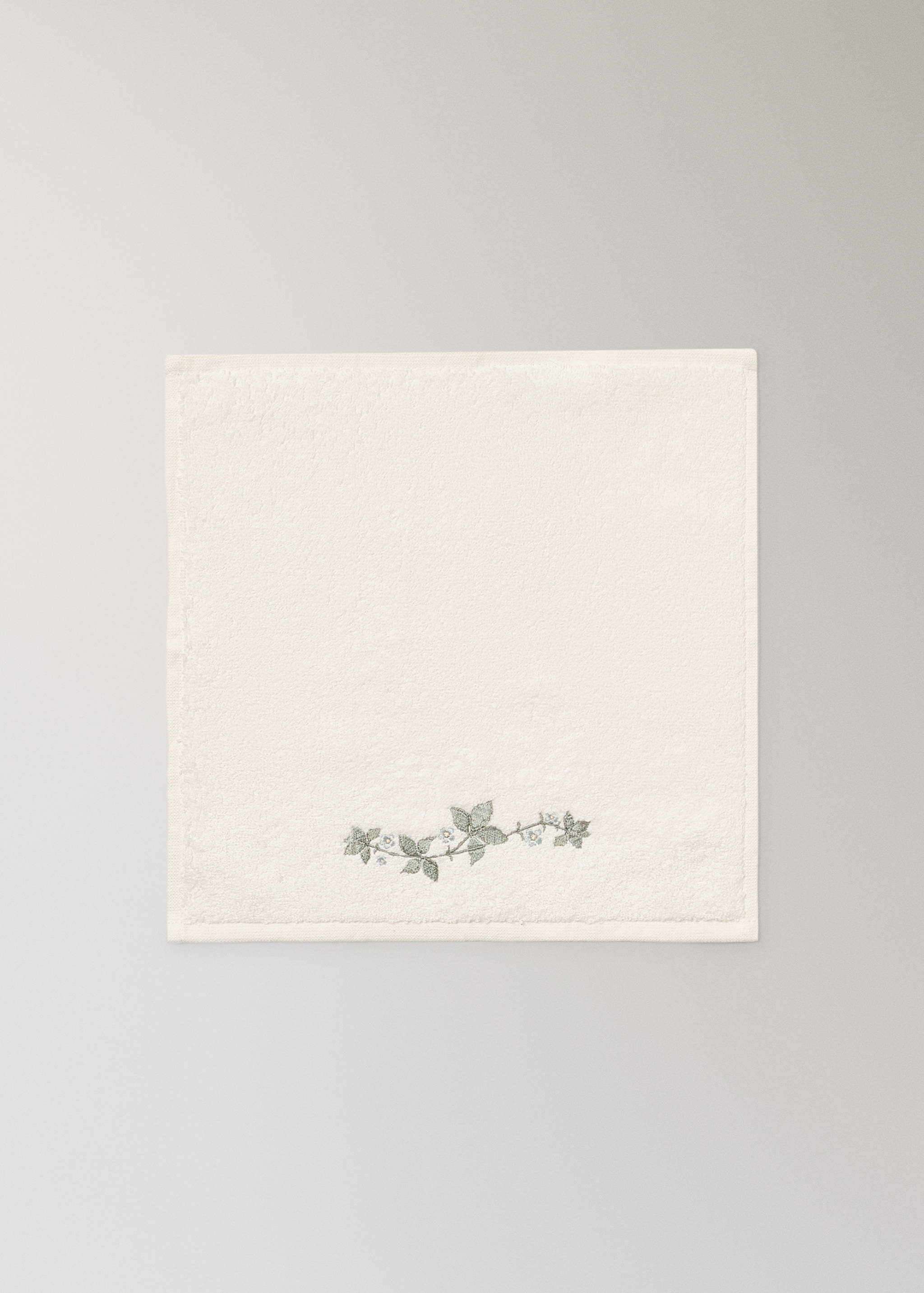Lot de 3 serviettes fleur brodée - Détail de l'article 1