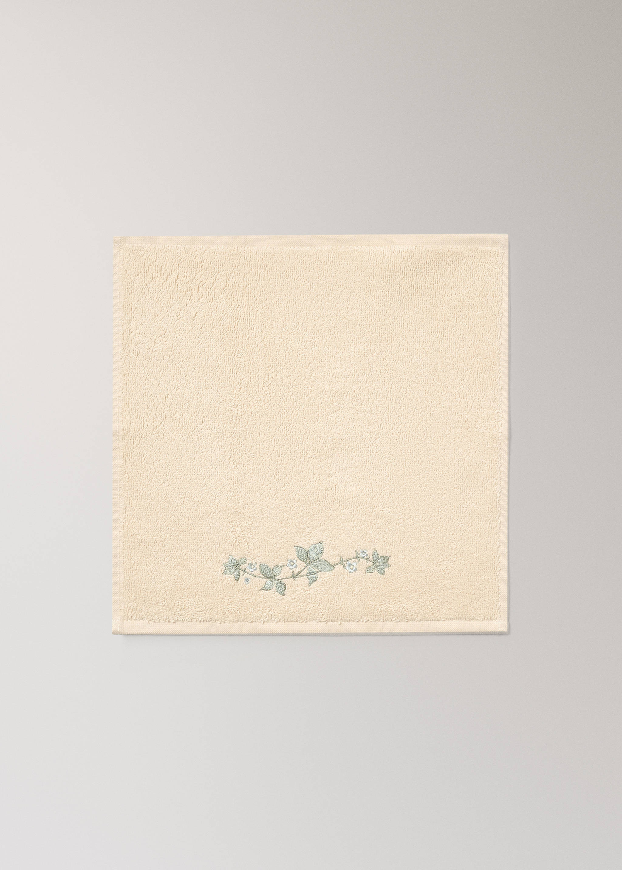 Lot de 3 serviettes fleur brodée - Détail de l'article 1