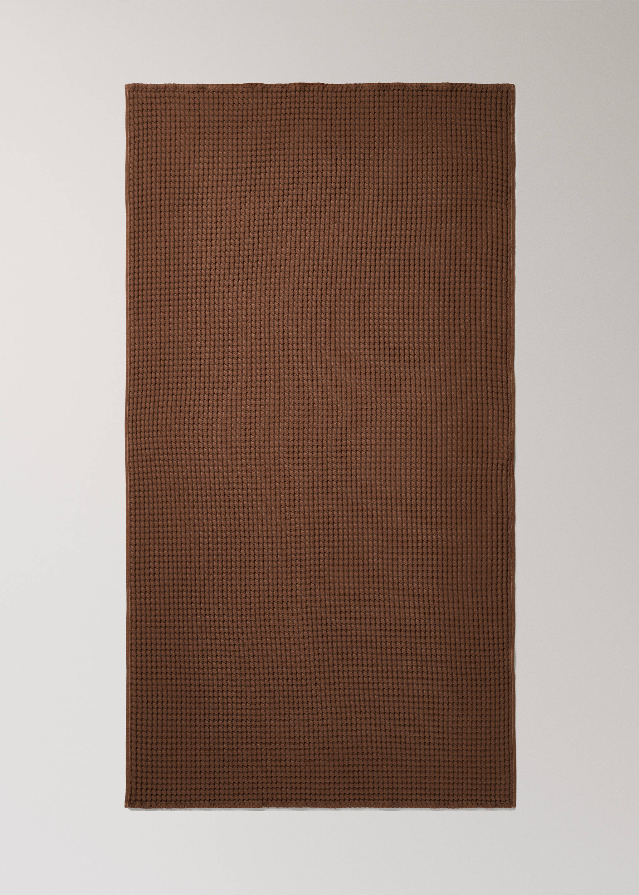 Baumwoll-Waffel-Badetuch - Detail des Artikels 3, Braun. Ref: 17031587-00.