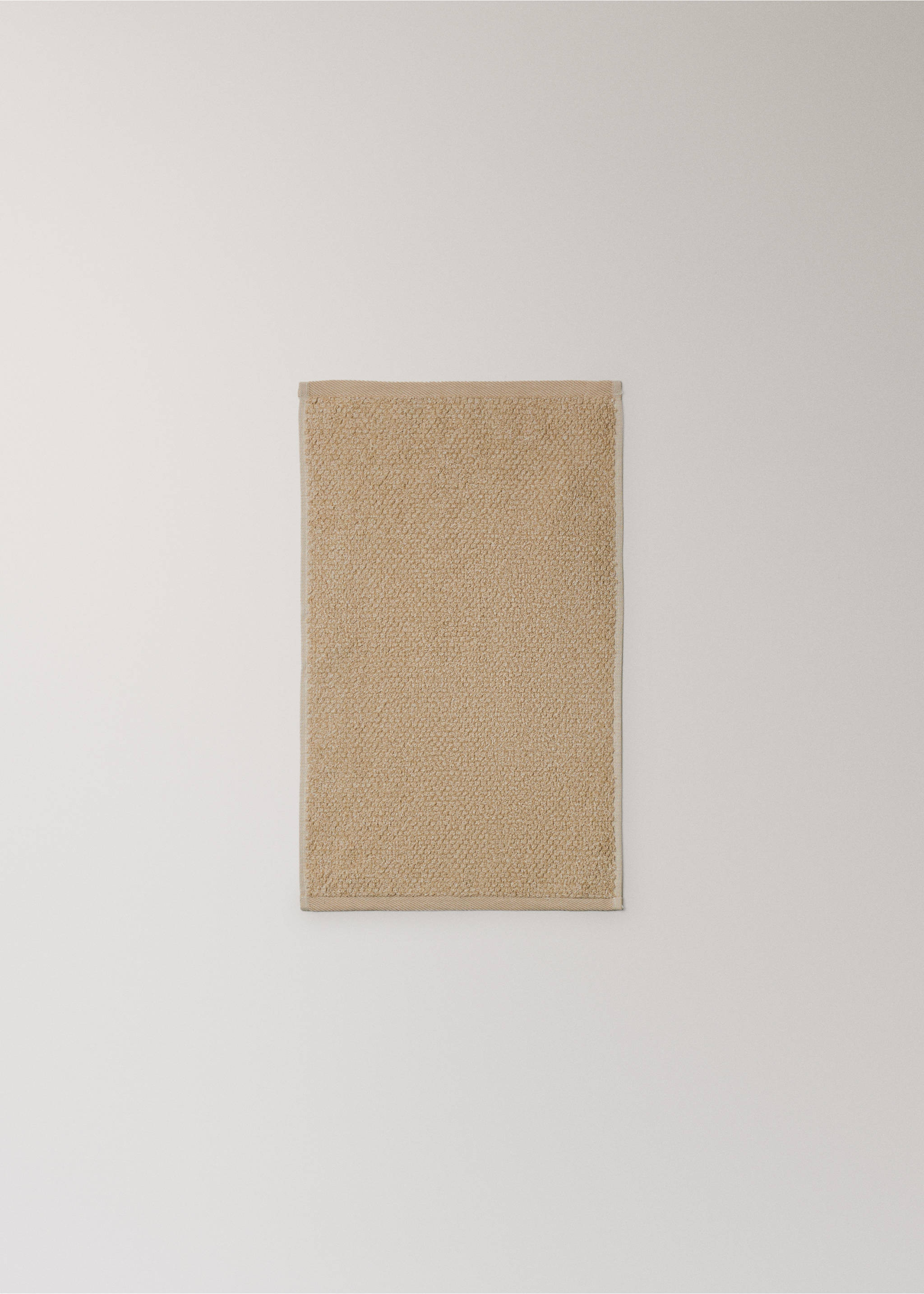 Cotton-blend two-tone guest towel - Details of the article 4, Yellow. Ref: 17031593-00.