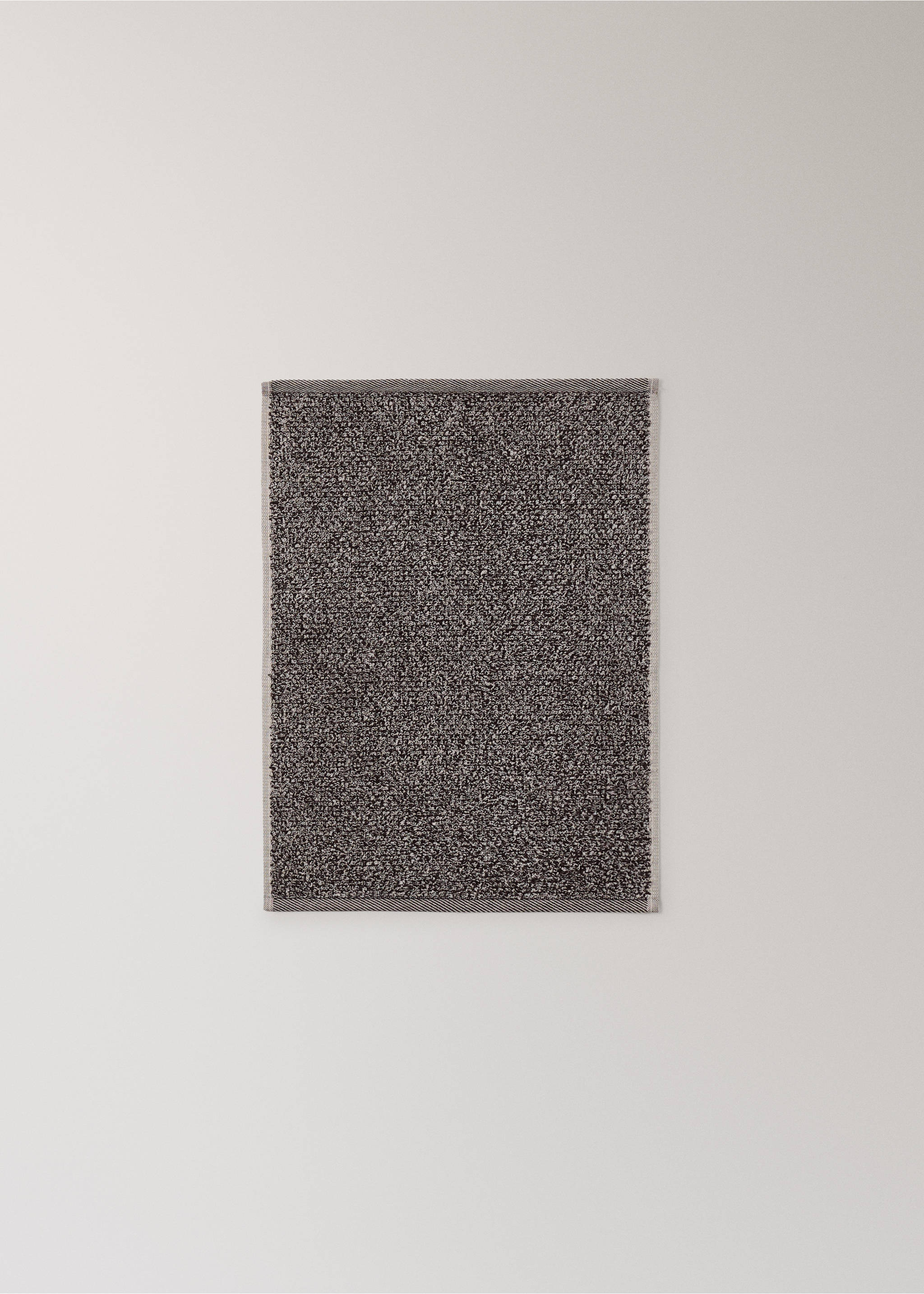 Cotton-blend two-tone guest towel - Details of the article 4, Chocolate. Ref: 17031593-00.