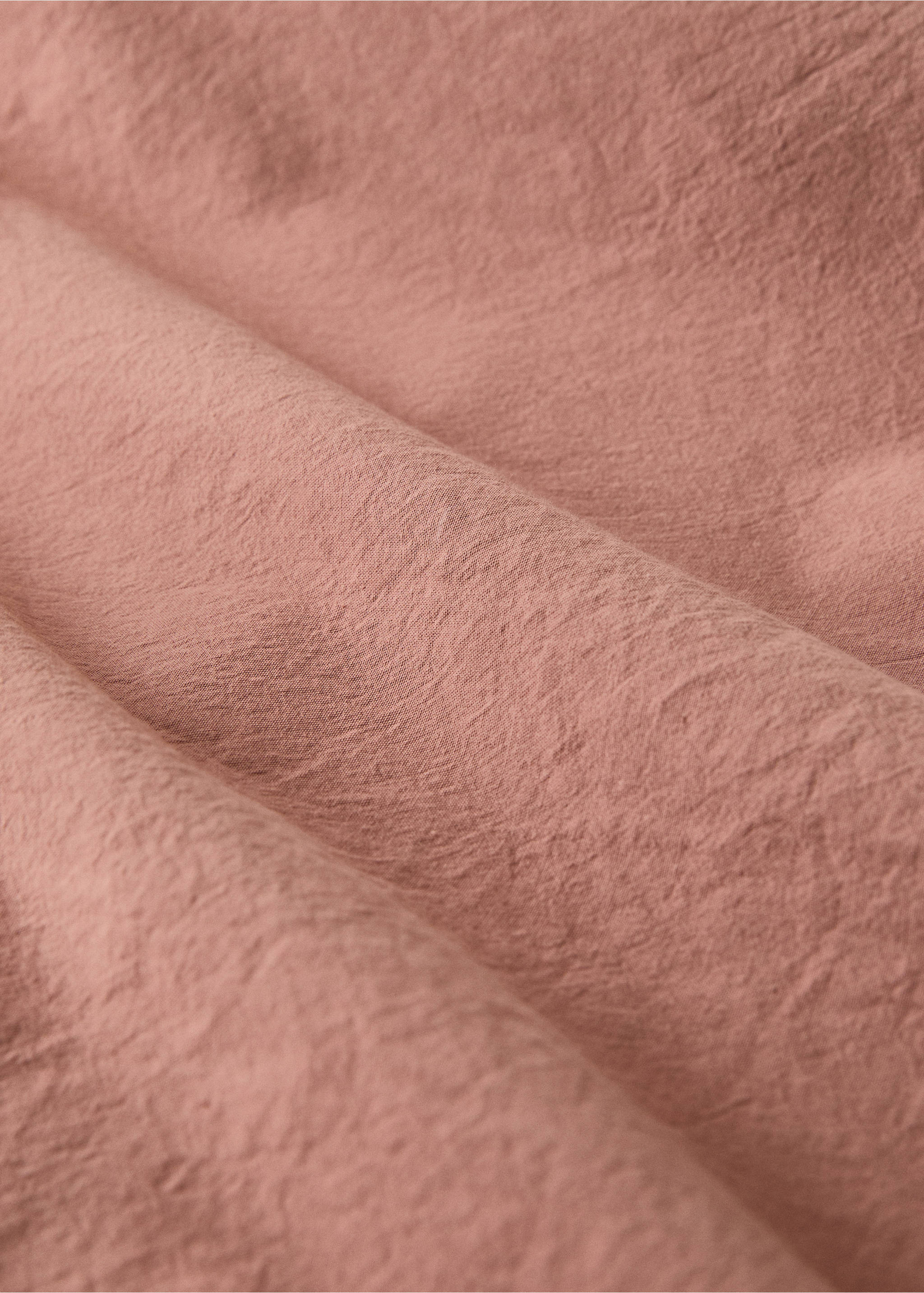 Drap plat percale de coton lavé dentelle lit 150/160 cm - Détail de l'article 3, Marron moyen. Ref: 17031597-00.