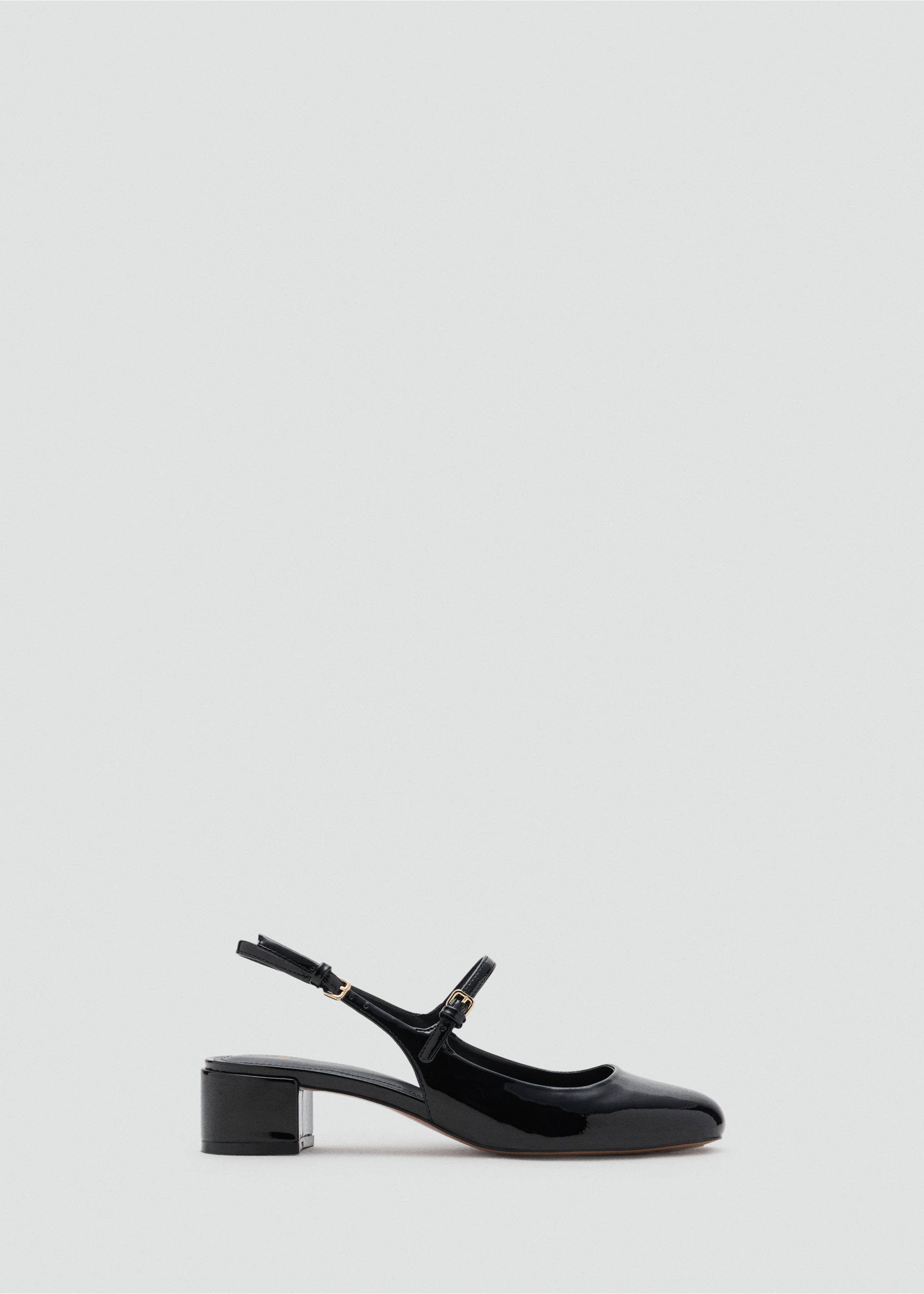 Patent leather block-heel shoes - Article without model, Black. Ref: 17032031-00.