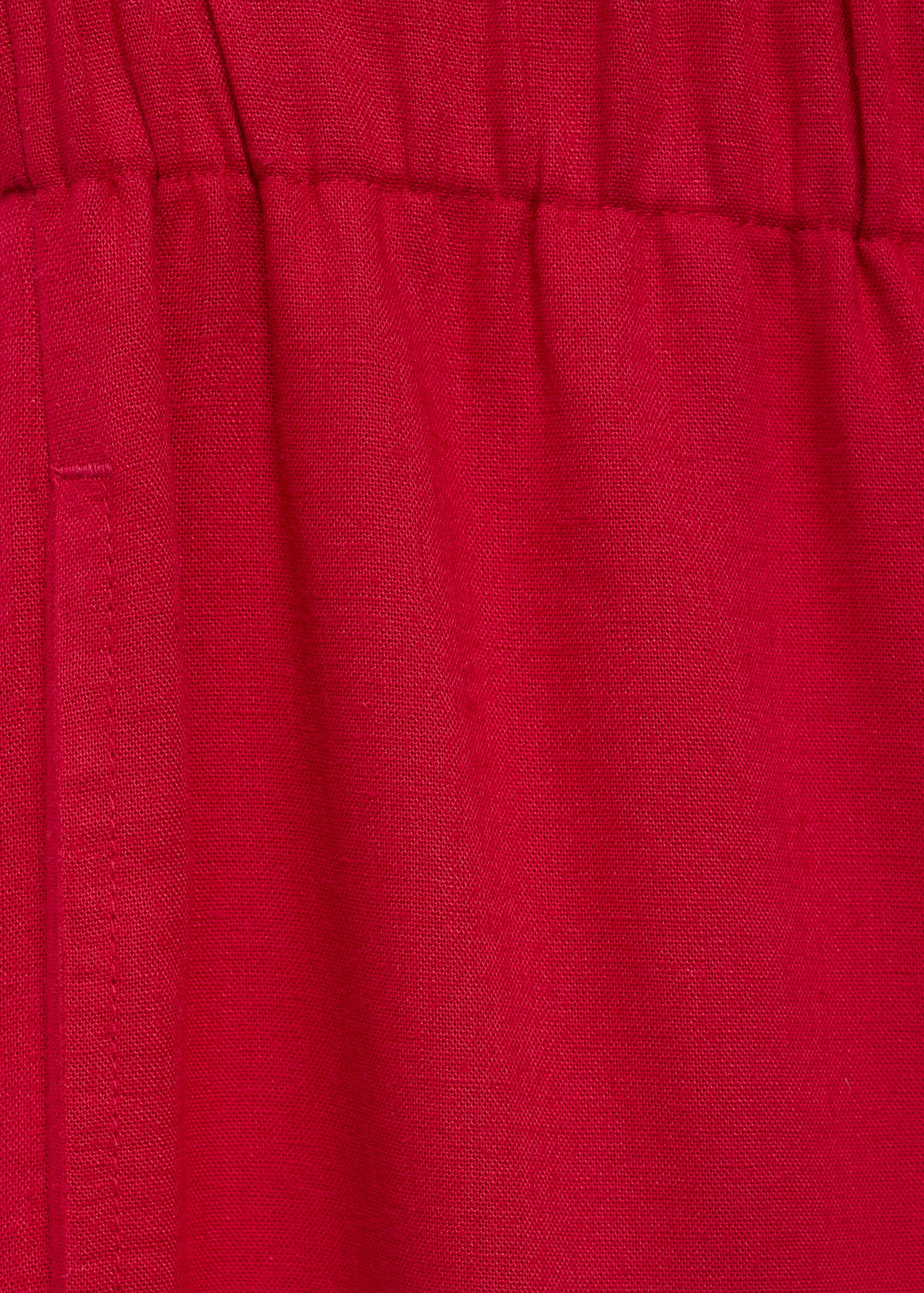 Linen trousers with elastic waistband - Details of the article 8