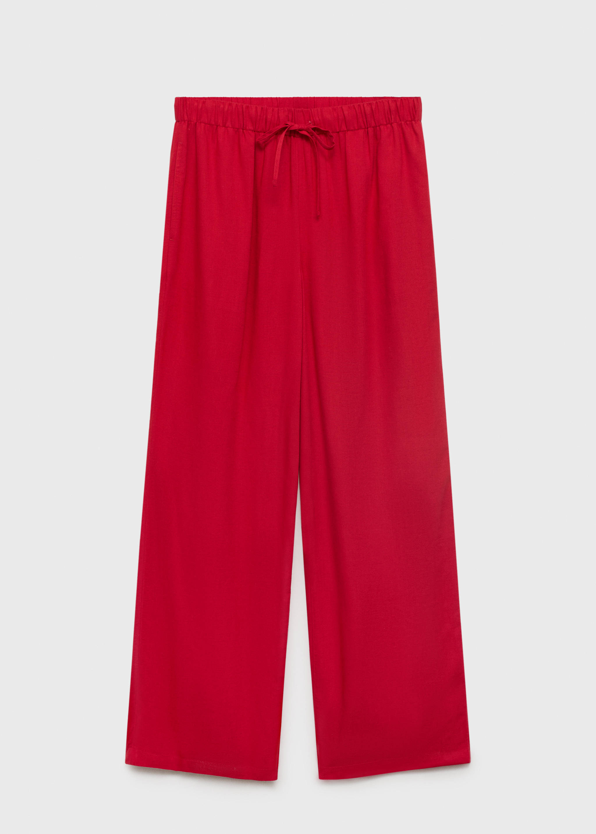 Linen trousers with elastic waistband - Article without model