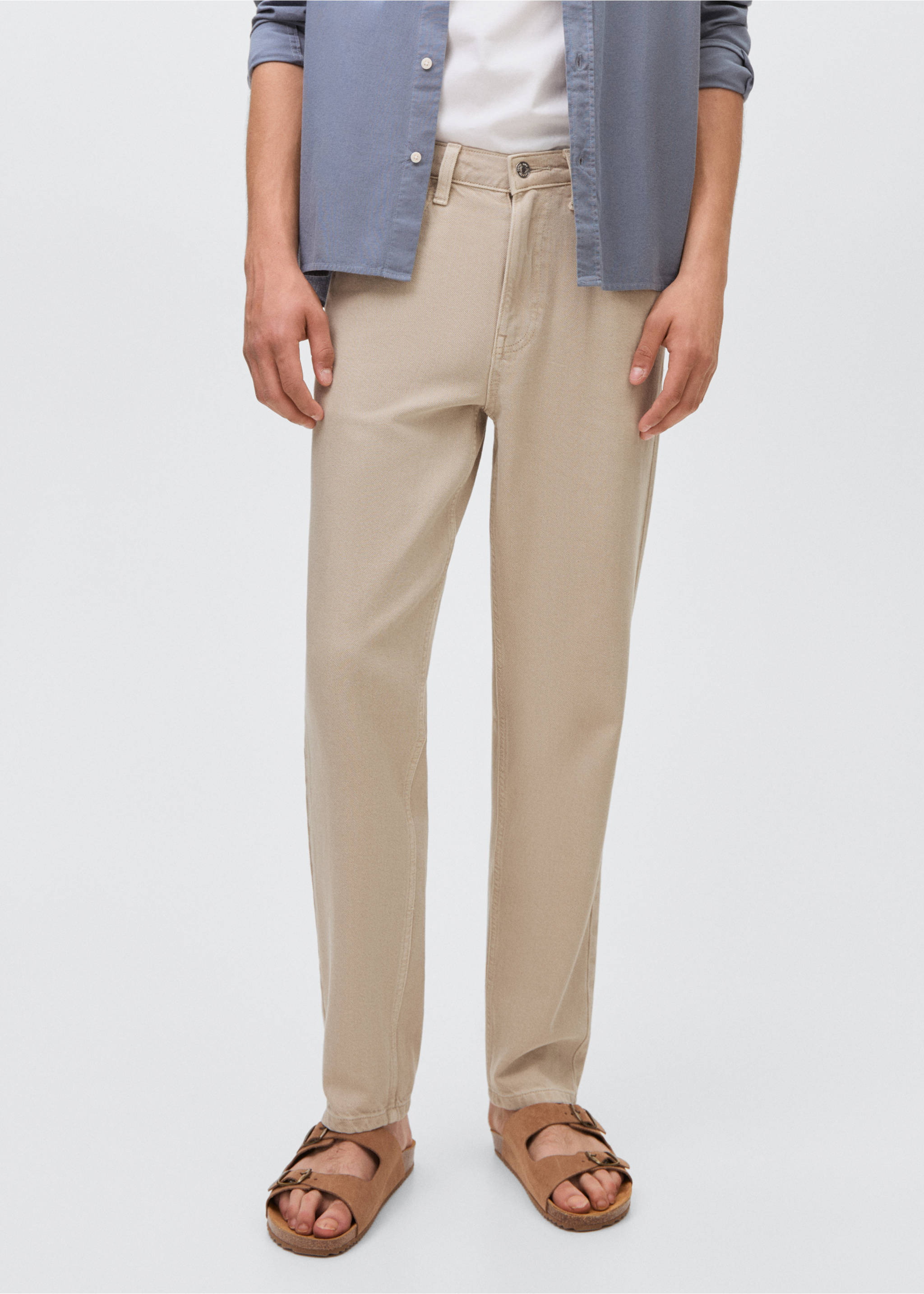 Regular-fit jeans - Medium plane, Beige. Ref: 17032535-00.