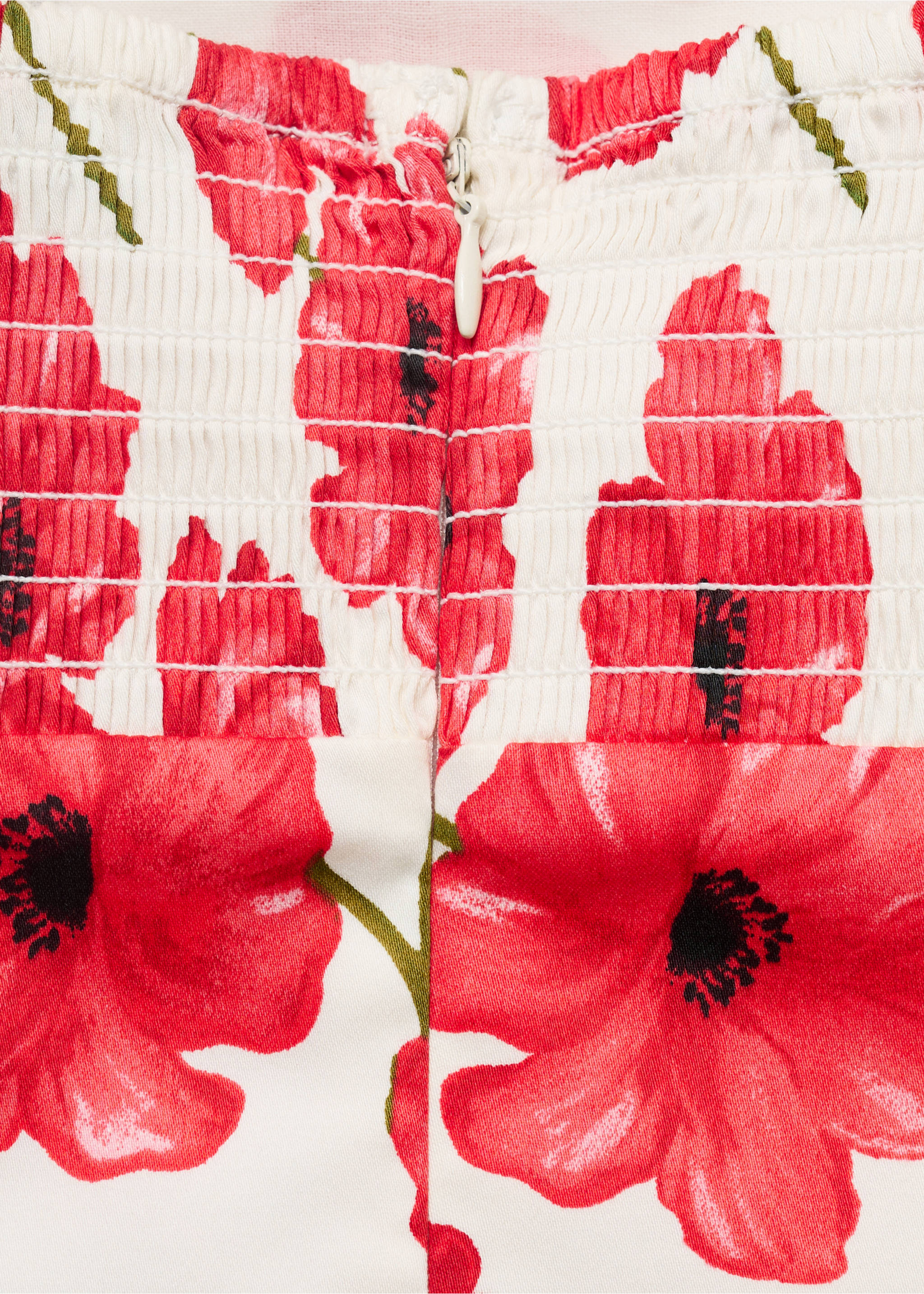 Flared cotton dress - Details of the article 0, Off White. Ref: 17032538-00.