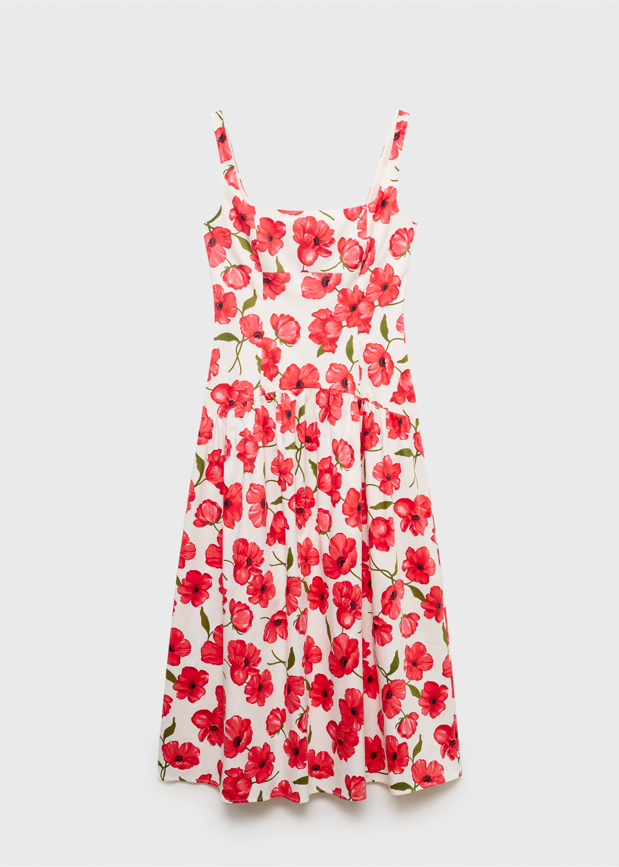 Flared cotton dress - Article without model, Off White. Ref: 17032538-00.